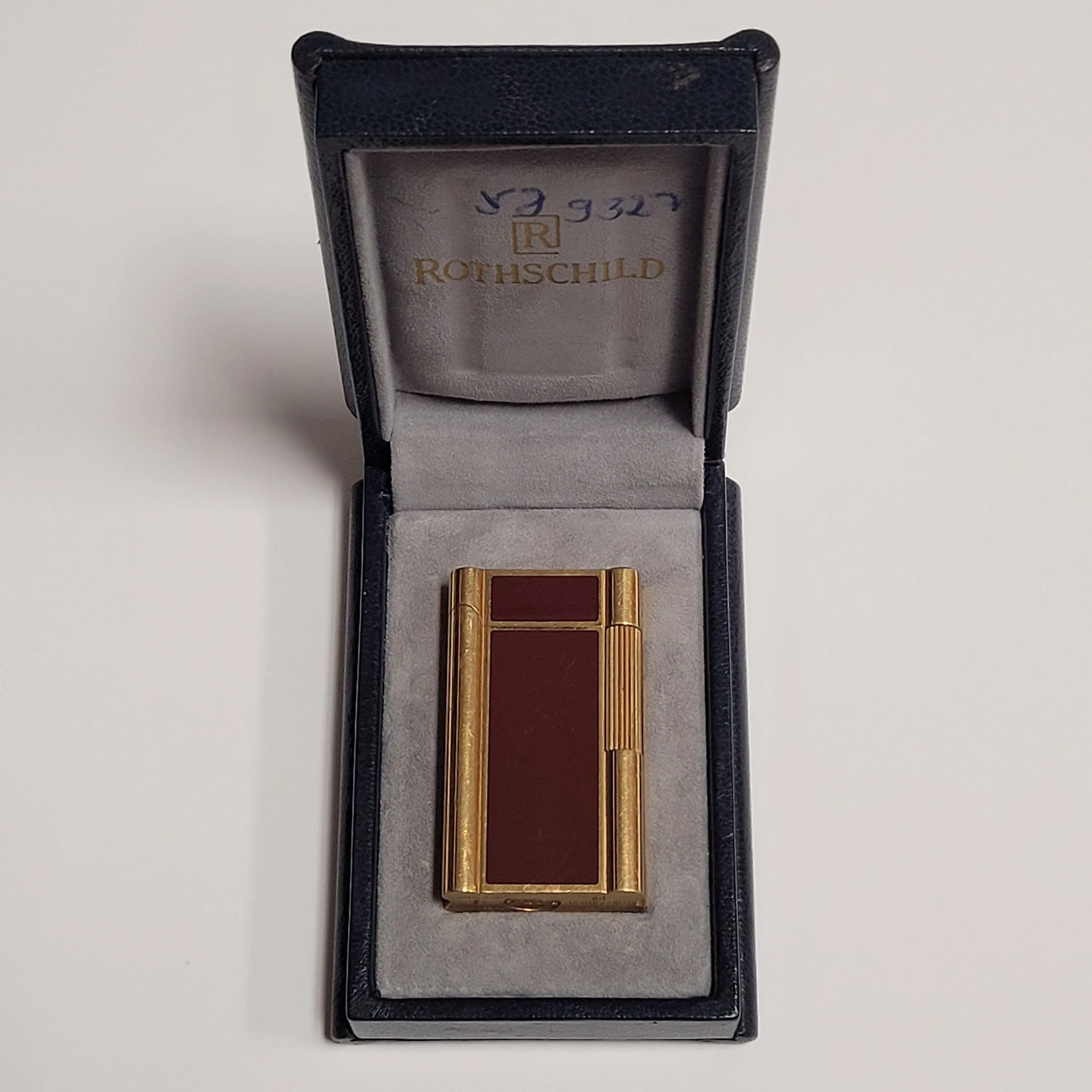 Rothschild Gold Plated & Red Lacquer Lighter