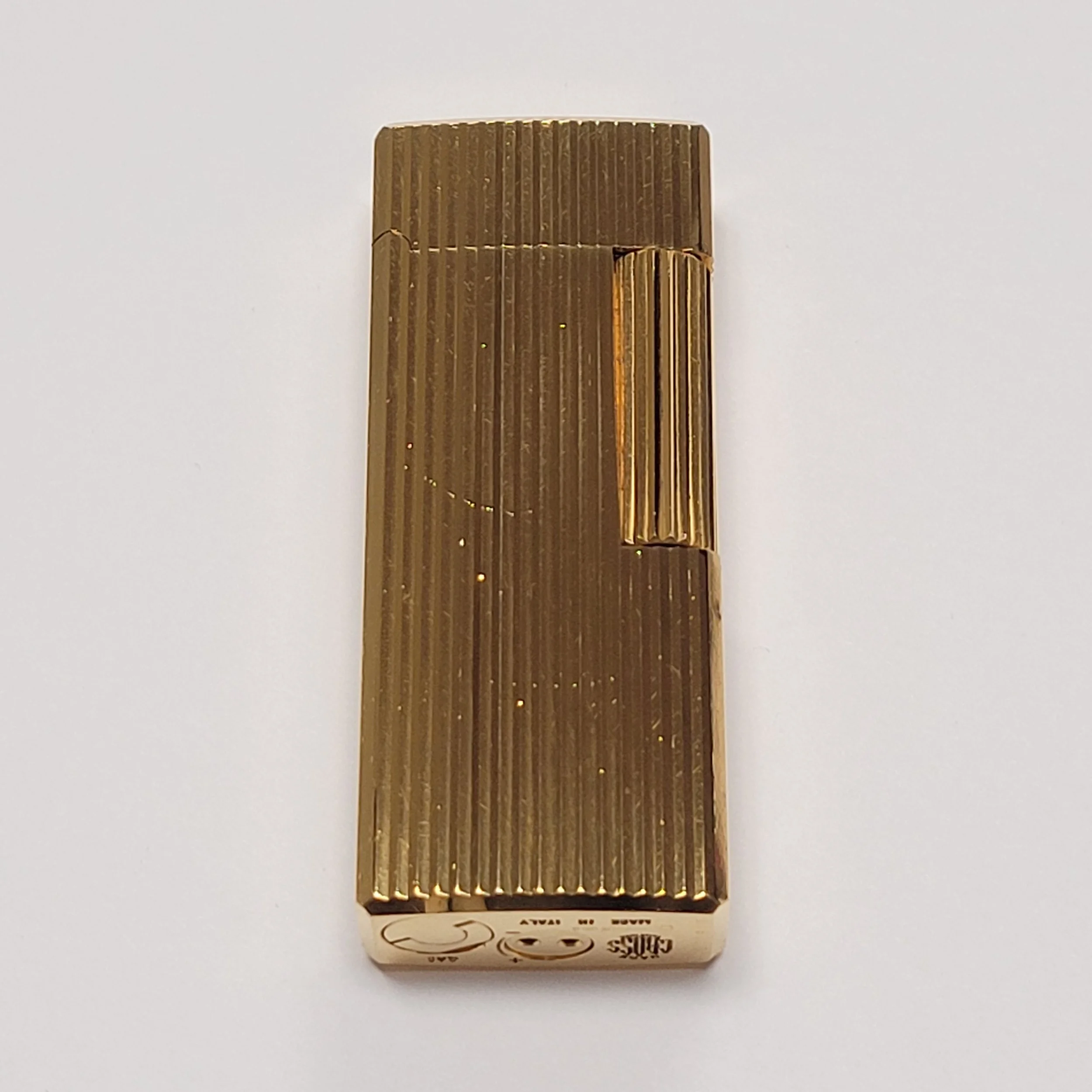 Mark Cross Gold Plated Lines Lighter
