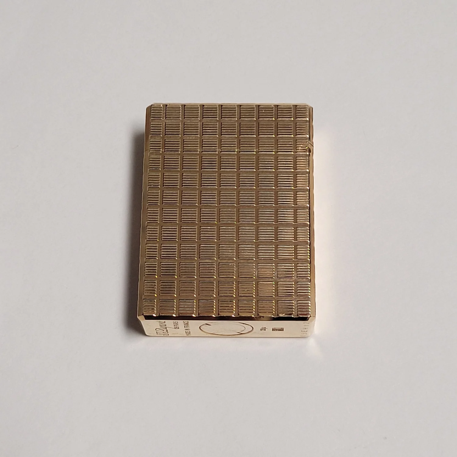 S.T. Dupont Ligne 1 Gold Plated Squares Design — Elegant Lighters 