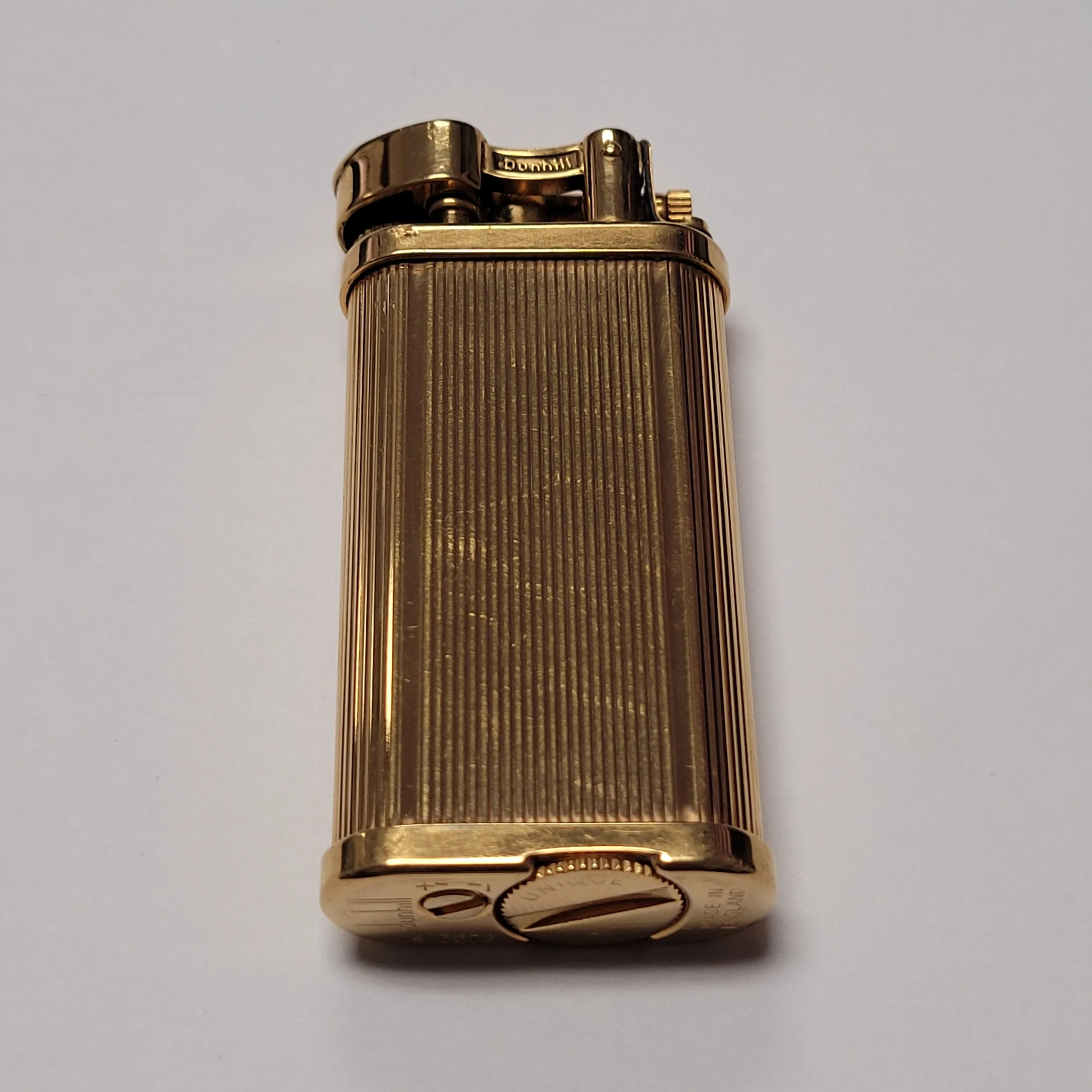 Alfred Dunhill Unique Gold Plated Lift Arm Lighter