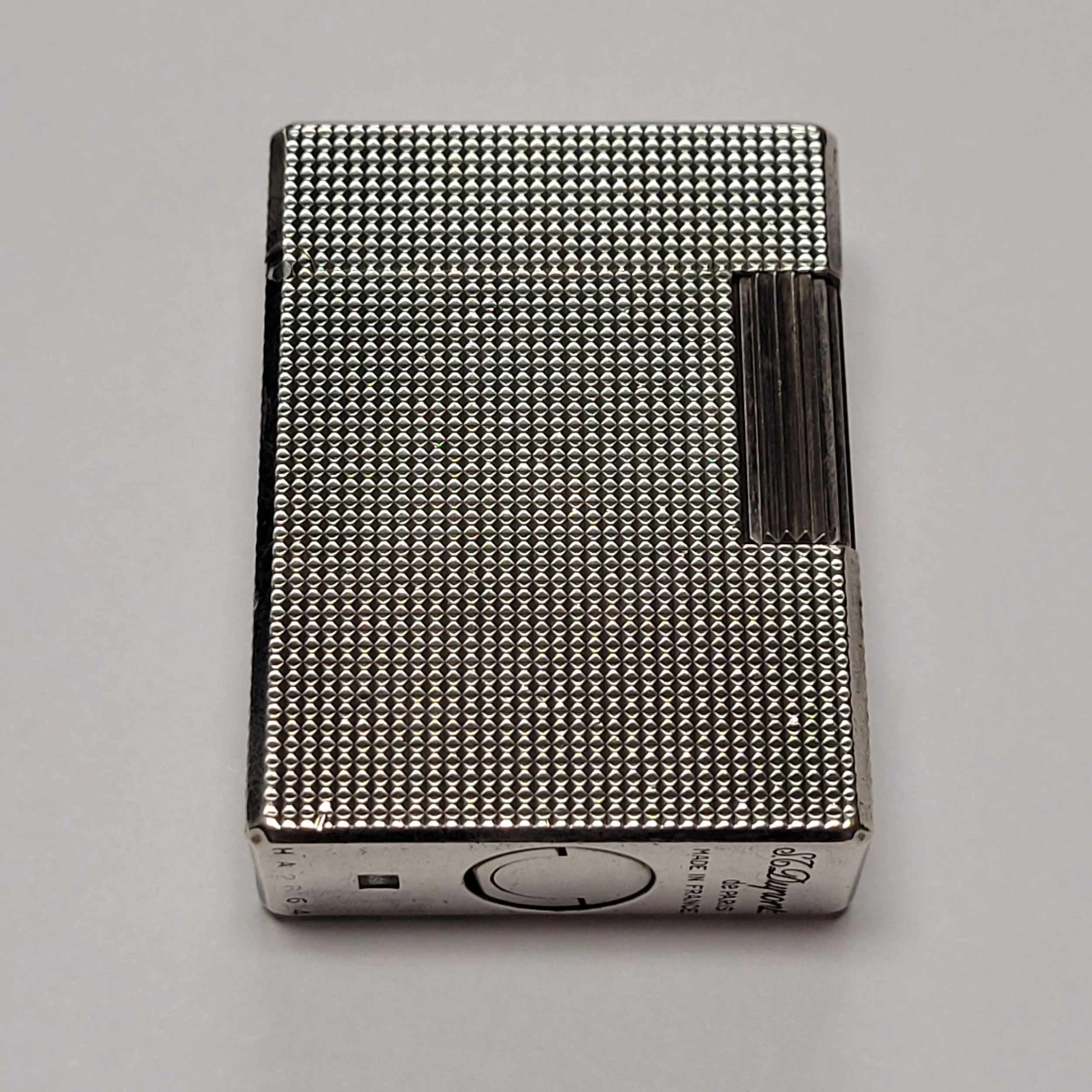 S.T. Dupont Ligne 1 Silver Plated Micro Dimaond Head Lighter