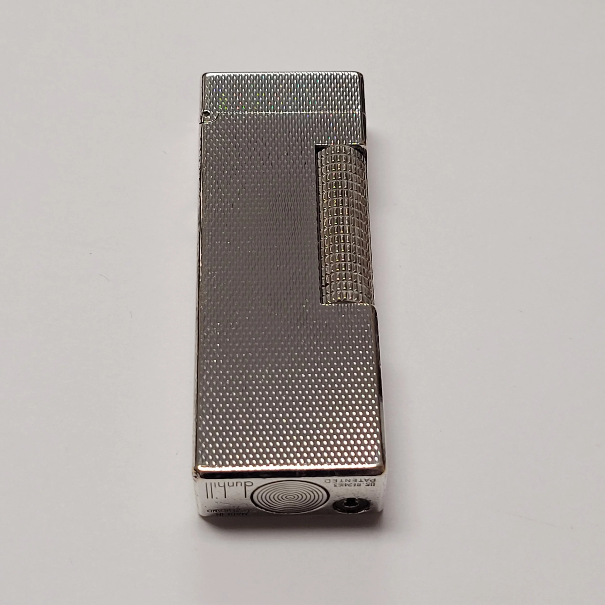 Alfred Dunhill Rollagas Silver Plated Barley Lighter