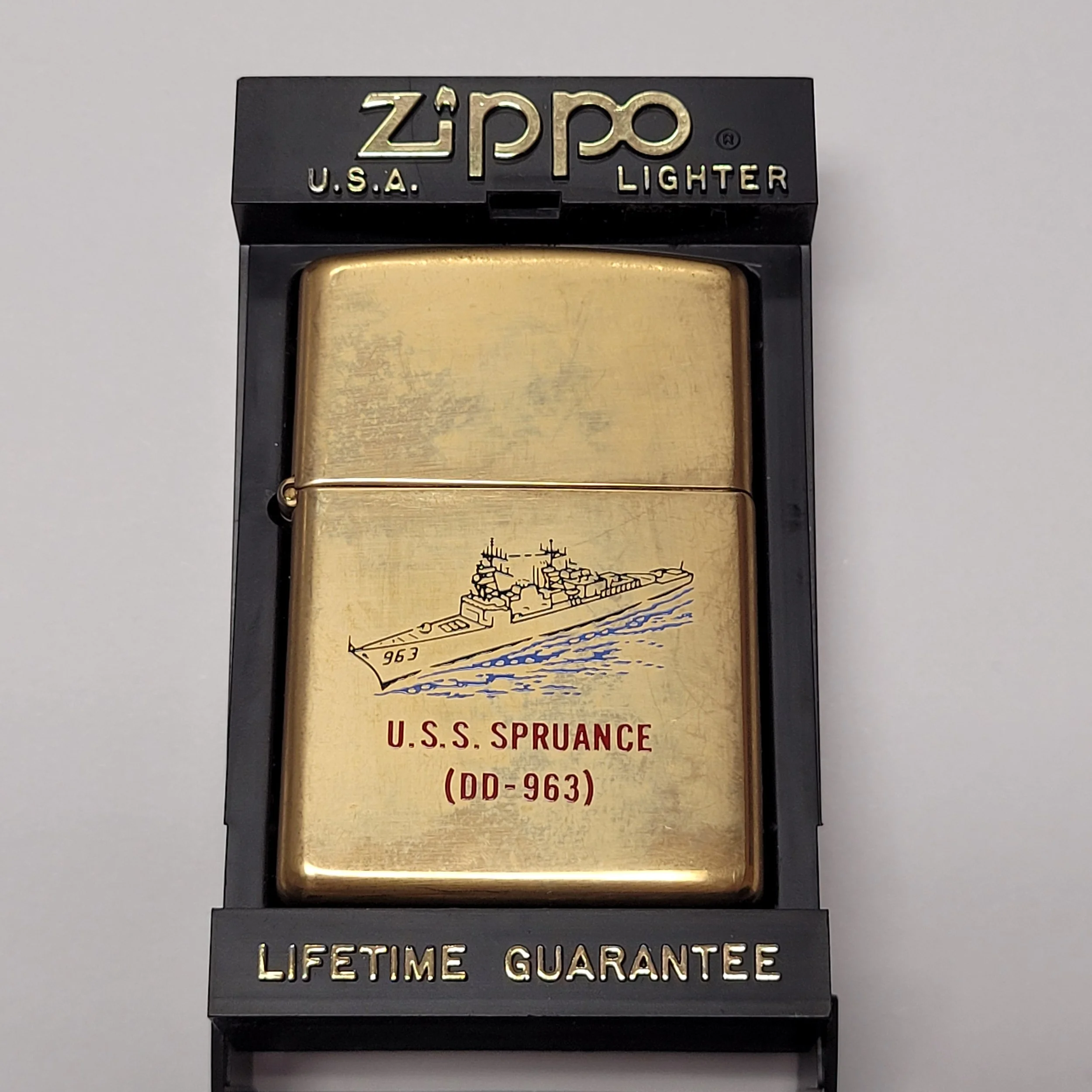 1998 Zippo USS Spruance Military Lighter