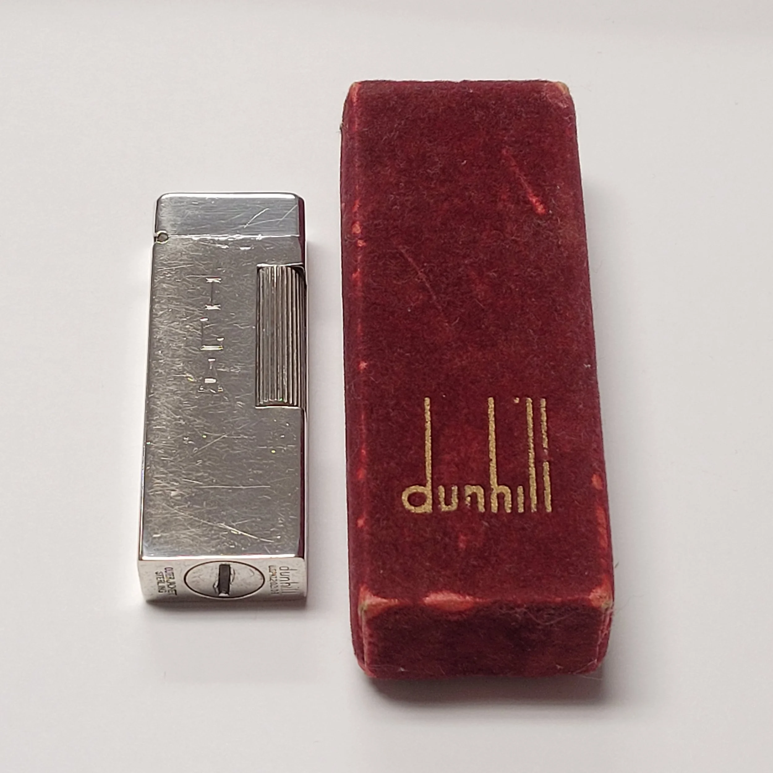 1950s Alfred Dunhill Rollalite Sterling Silver Lighter