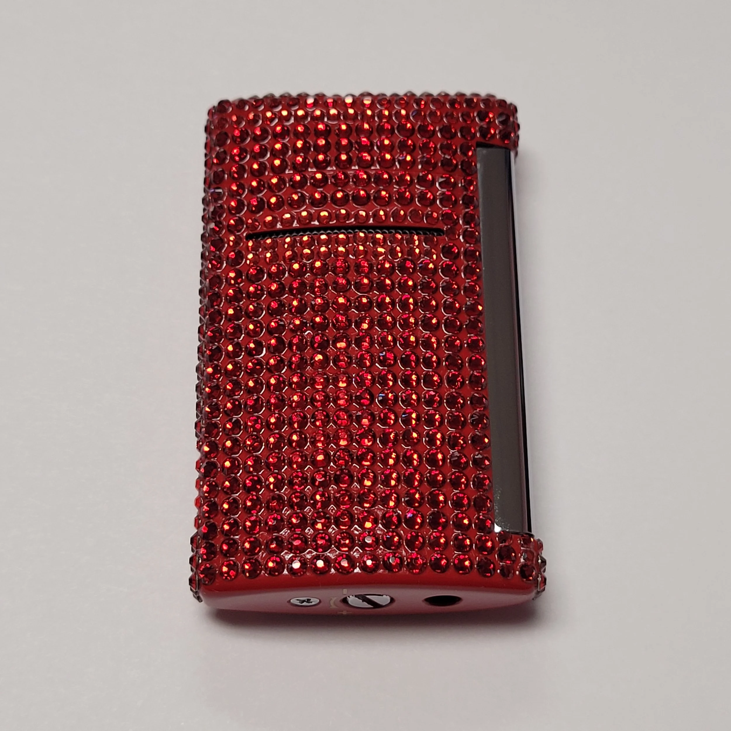 S.T. Dupont Minijet Red Swarovski Crystals Lighter
