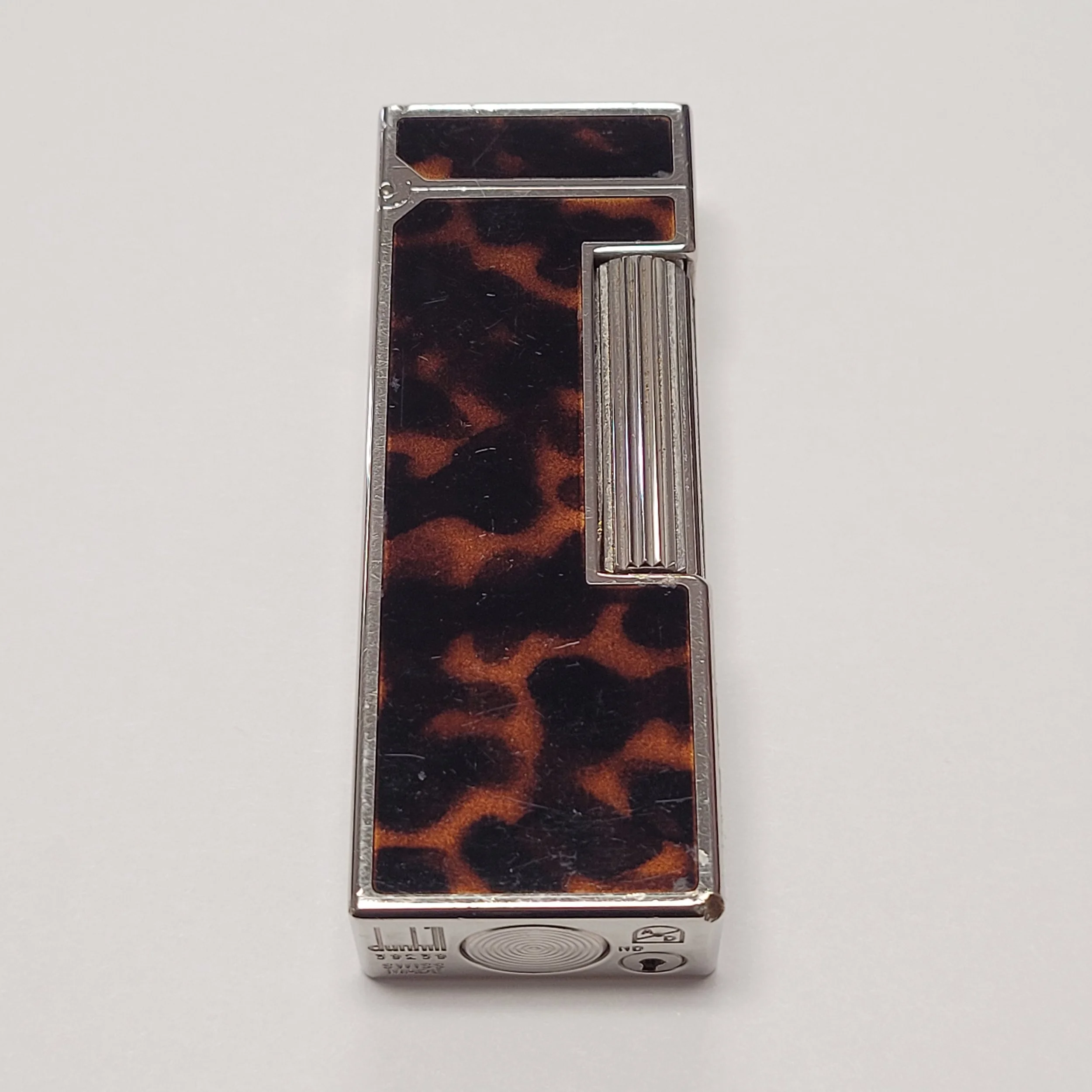 Alfred Dunhill Rollagas Palladium & Tortoise Lacquer Lighter