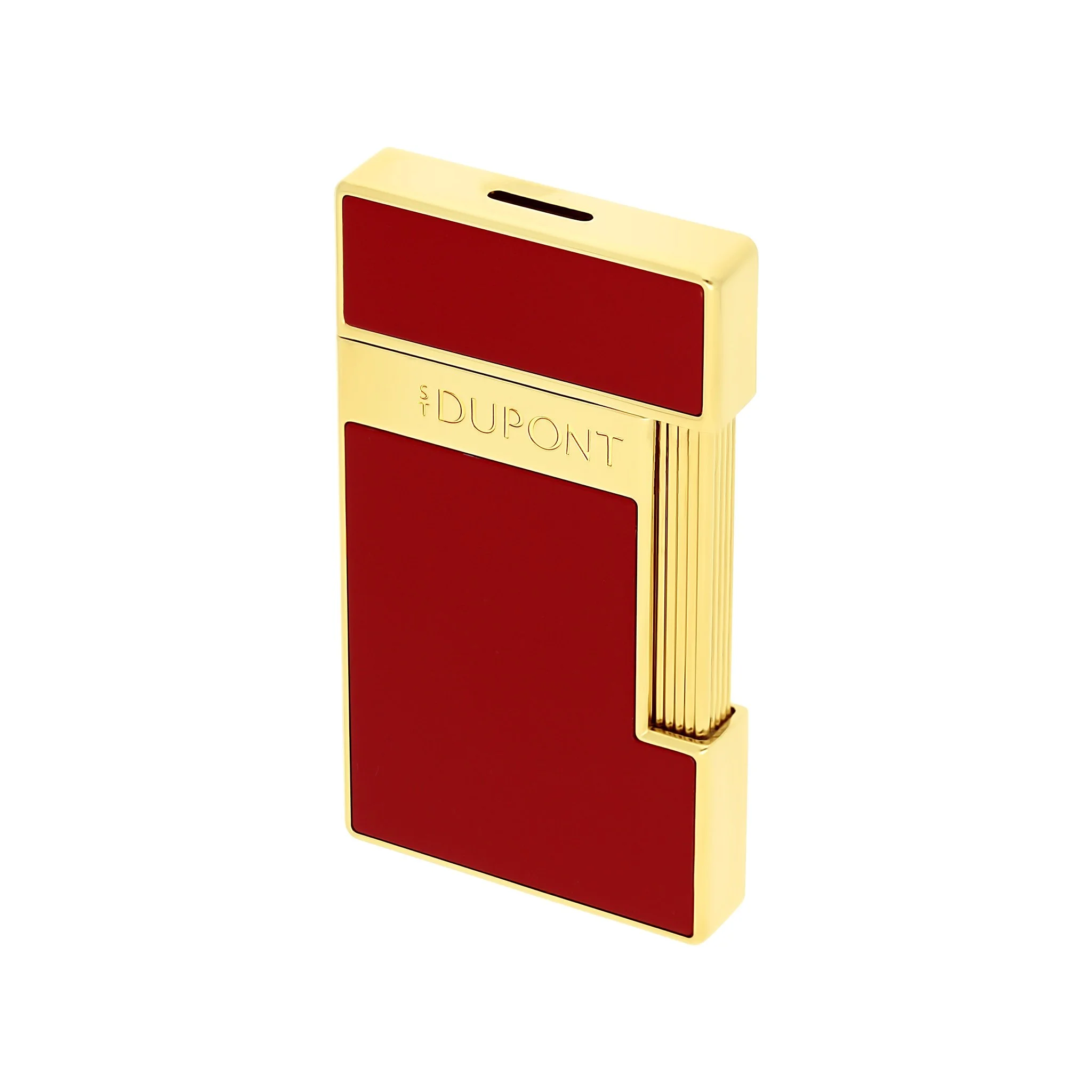 S.T. Dupont Slimmy Lighter Burgundy Lacquer & Gold 28030