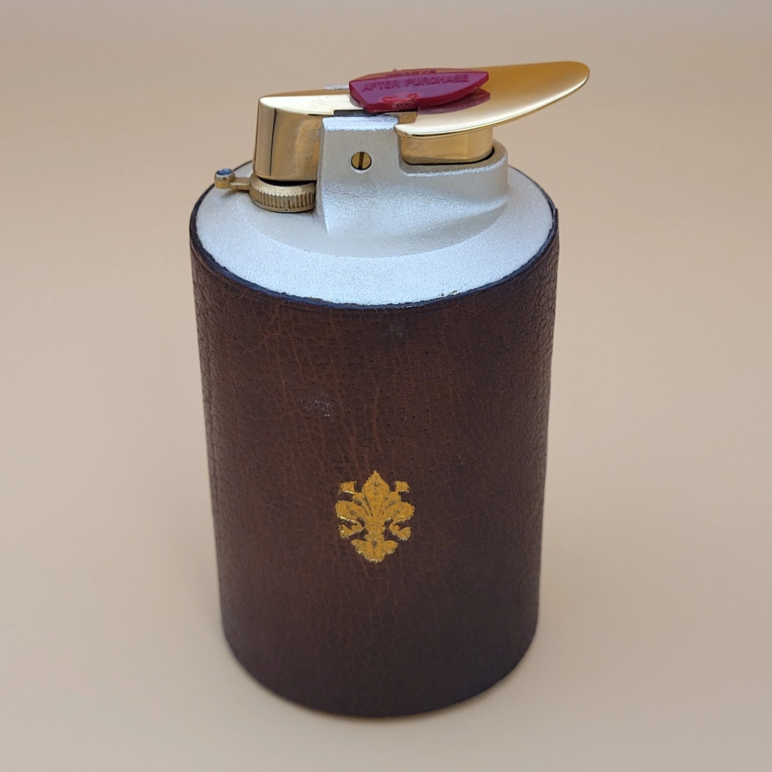Ronson Varaflame Saturn Leather Table Lighter
