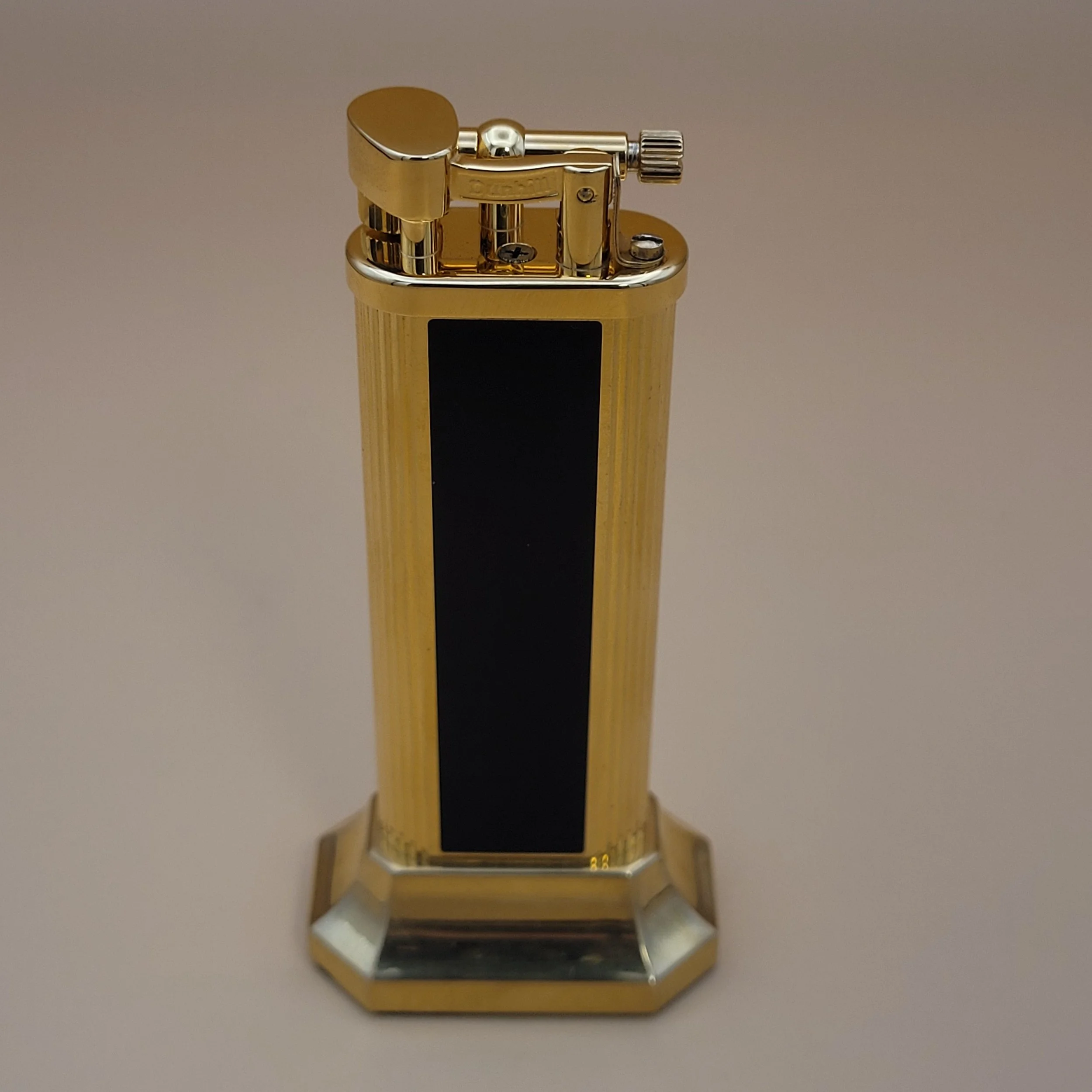 Alfred Dunhill Unique Gold & Black Lacquer Table Lighter