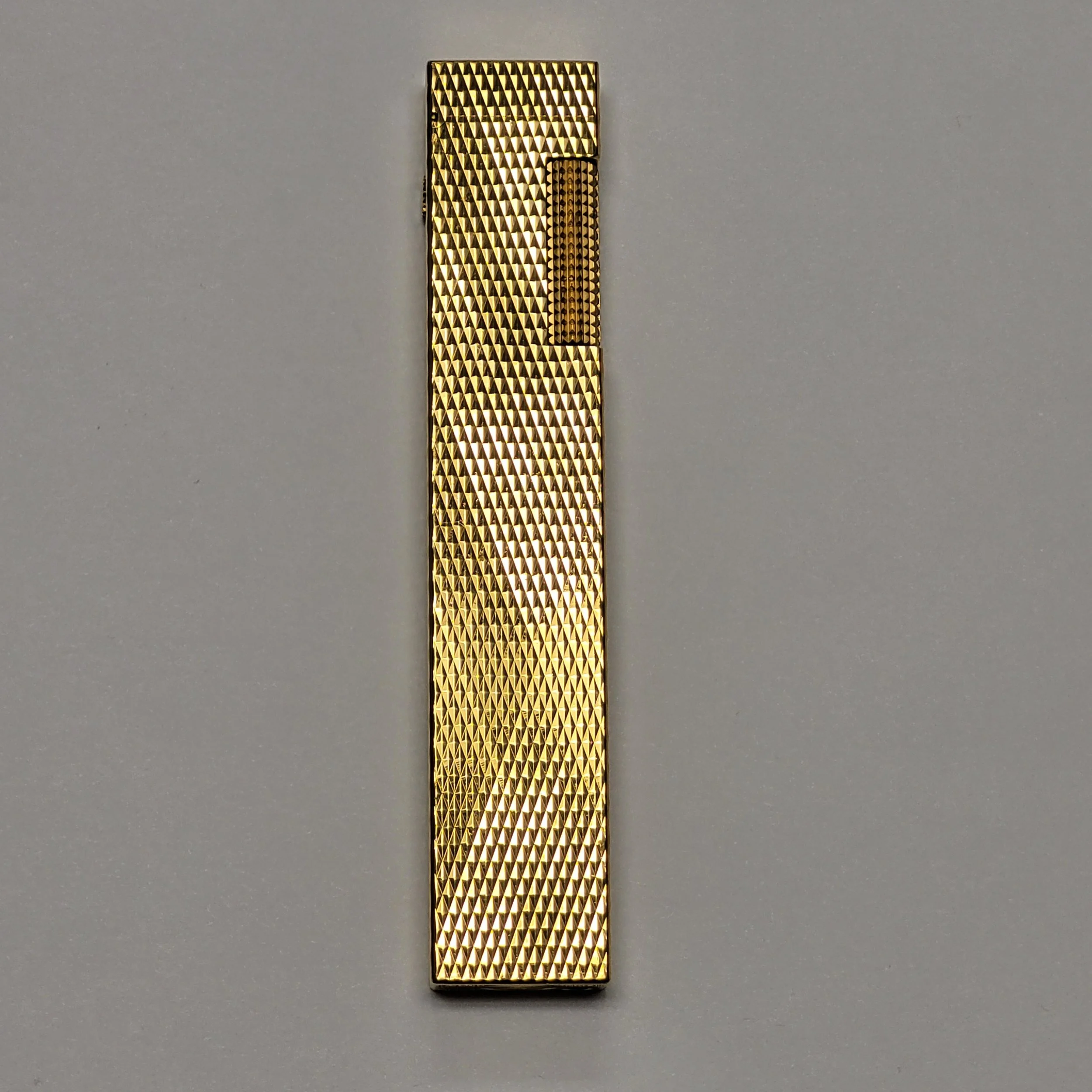 Alfred Dunhill Tallboy Gold Plated Firehead Table Lighter