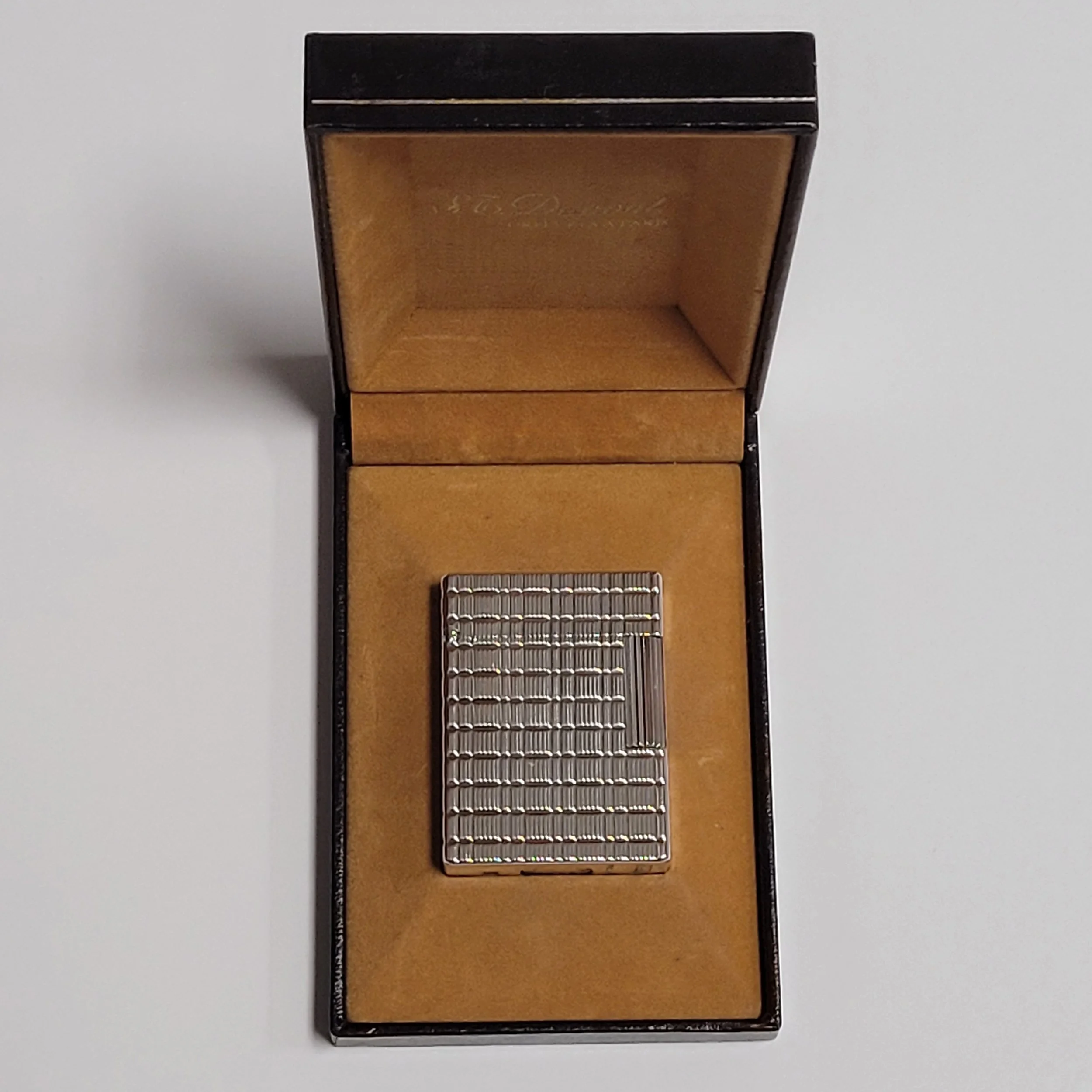 S.T. Dupont Ligne 1 Silver Plated & Square Tartan Lighter