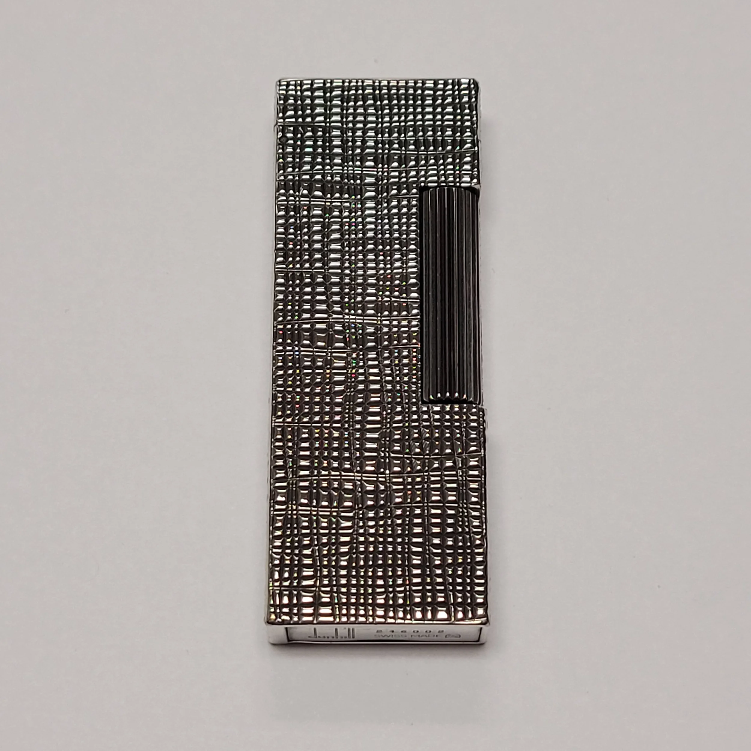 Alfred Dunhill Gemline Silver Plated Distorted Hobnail Lighter
