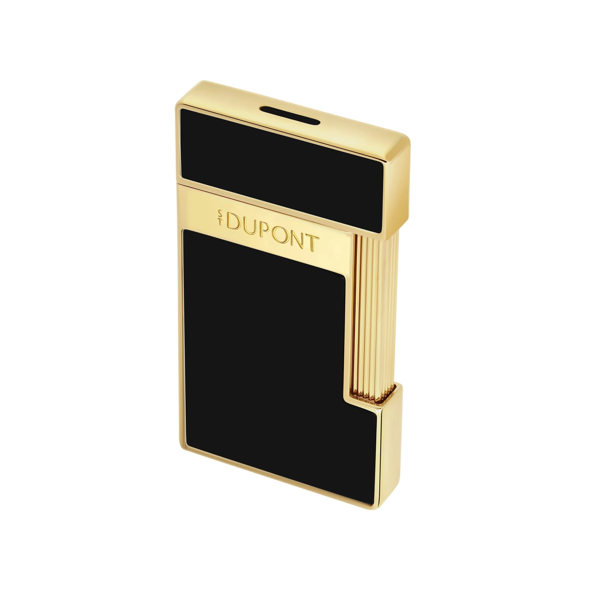 S.T. Dupont Slimmy Lighter Black Lacquer & Gold 28222