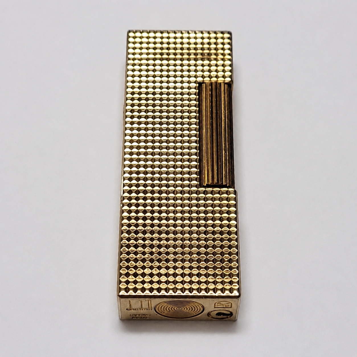 Alfred Dunhill Rollagas Gold Plated & Hobnail Lighter