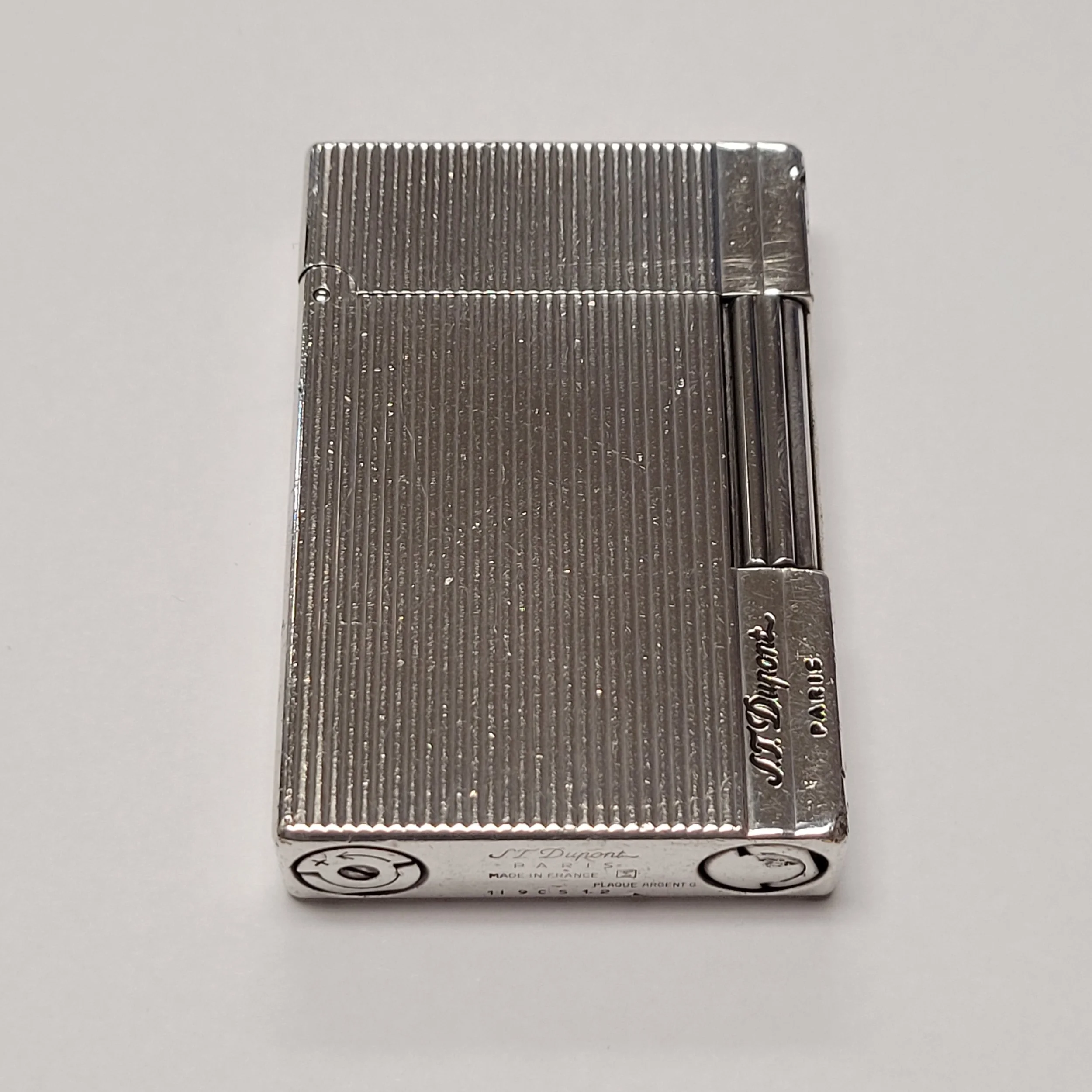 S.T. Dupont Gatsby Silver Plated Lines Lighter