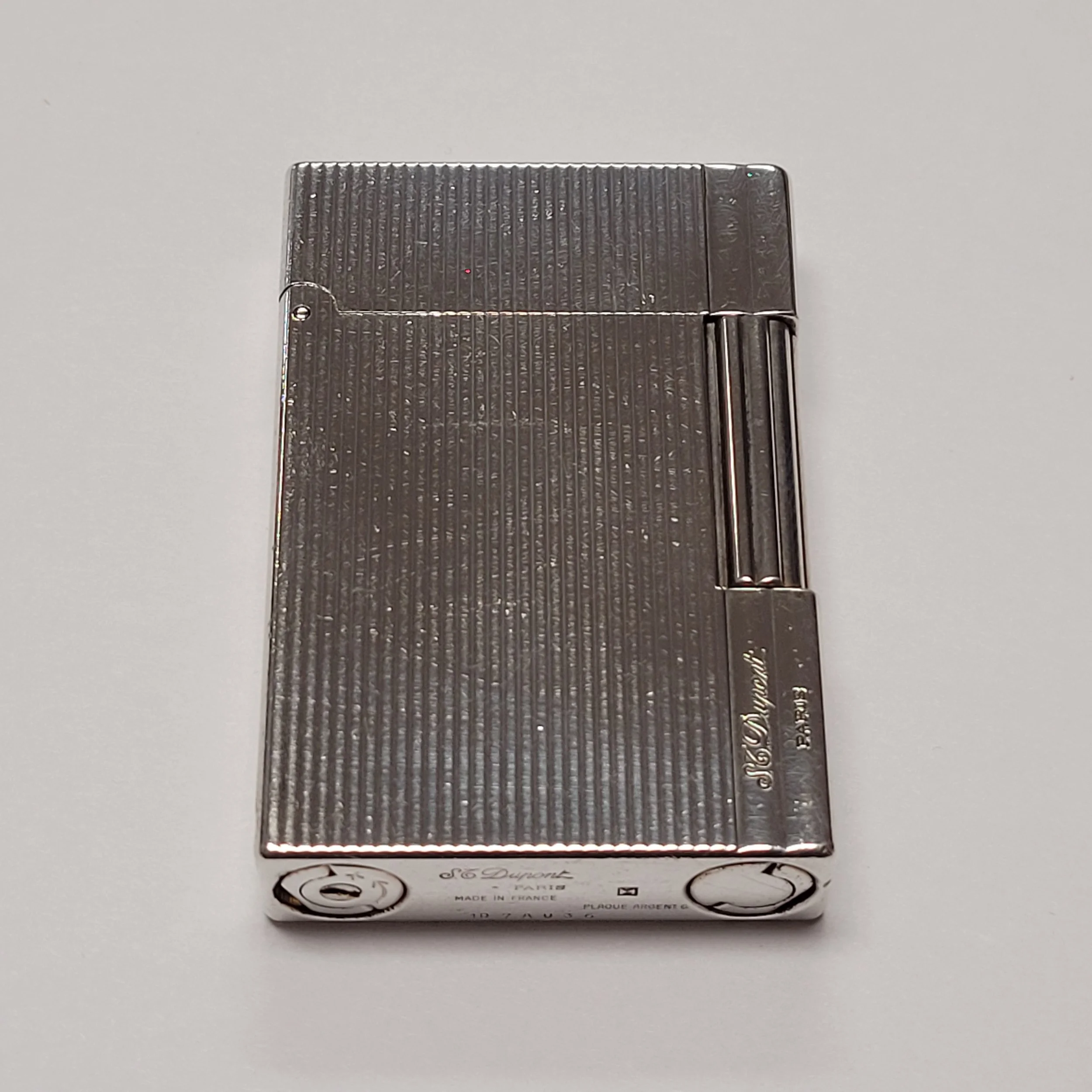 S.T. Dupont Gatsby Silver Plated Lines Lighter