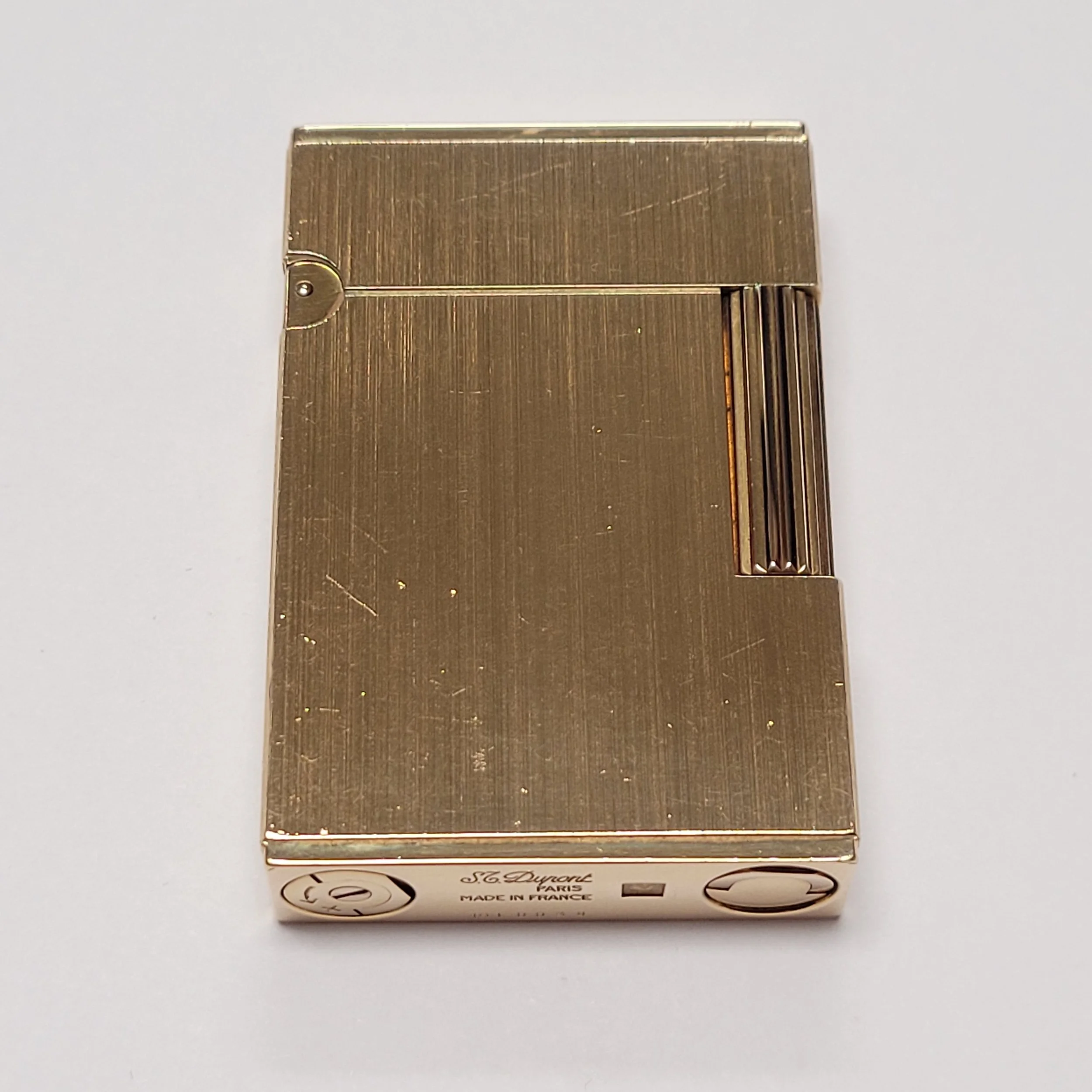 S.T. Dupont Ligne 2 Small Brushed Gold Plated Lighter