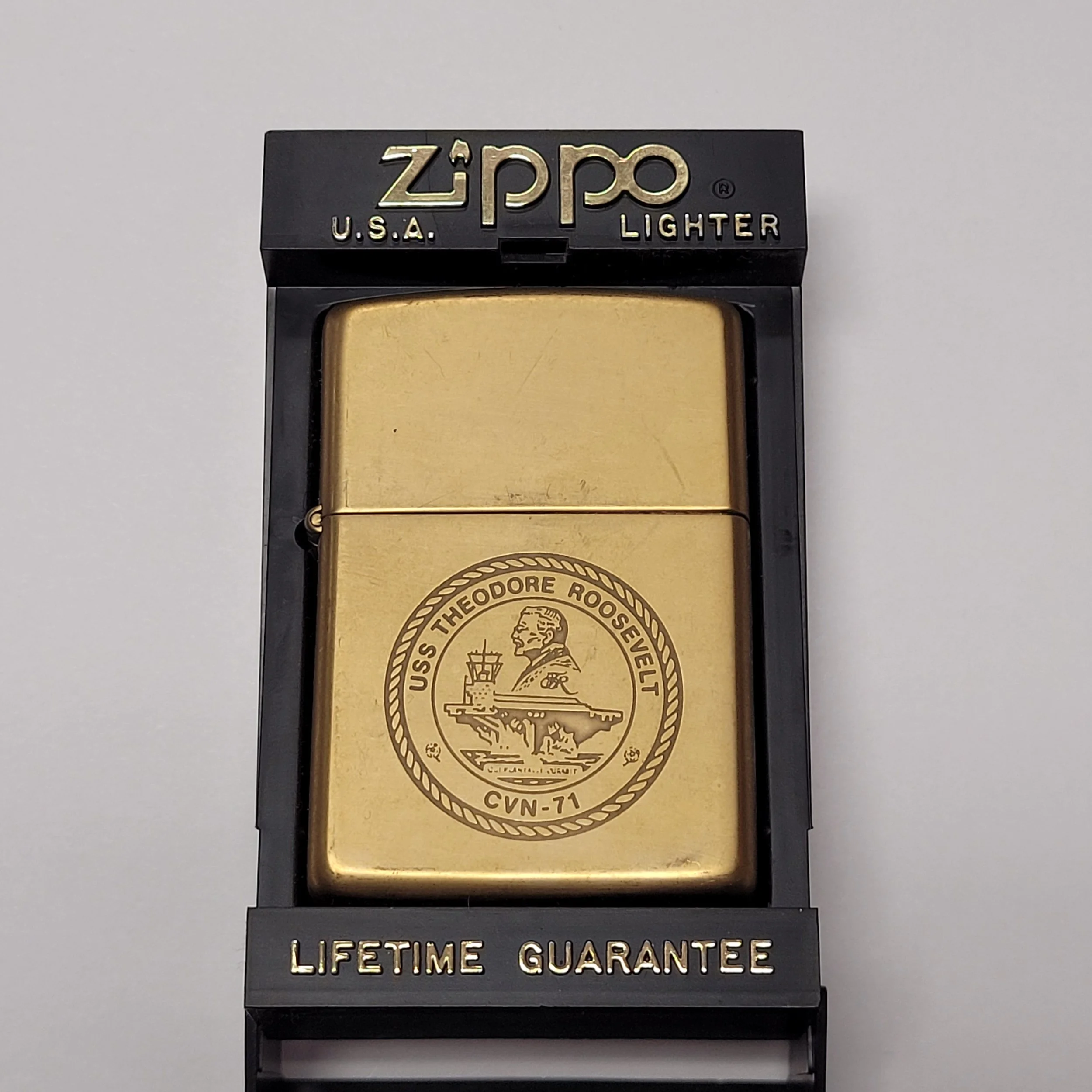 1994 Zippo USS Theodore Roosevelt Military Lighter