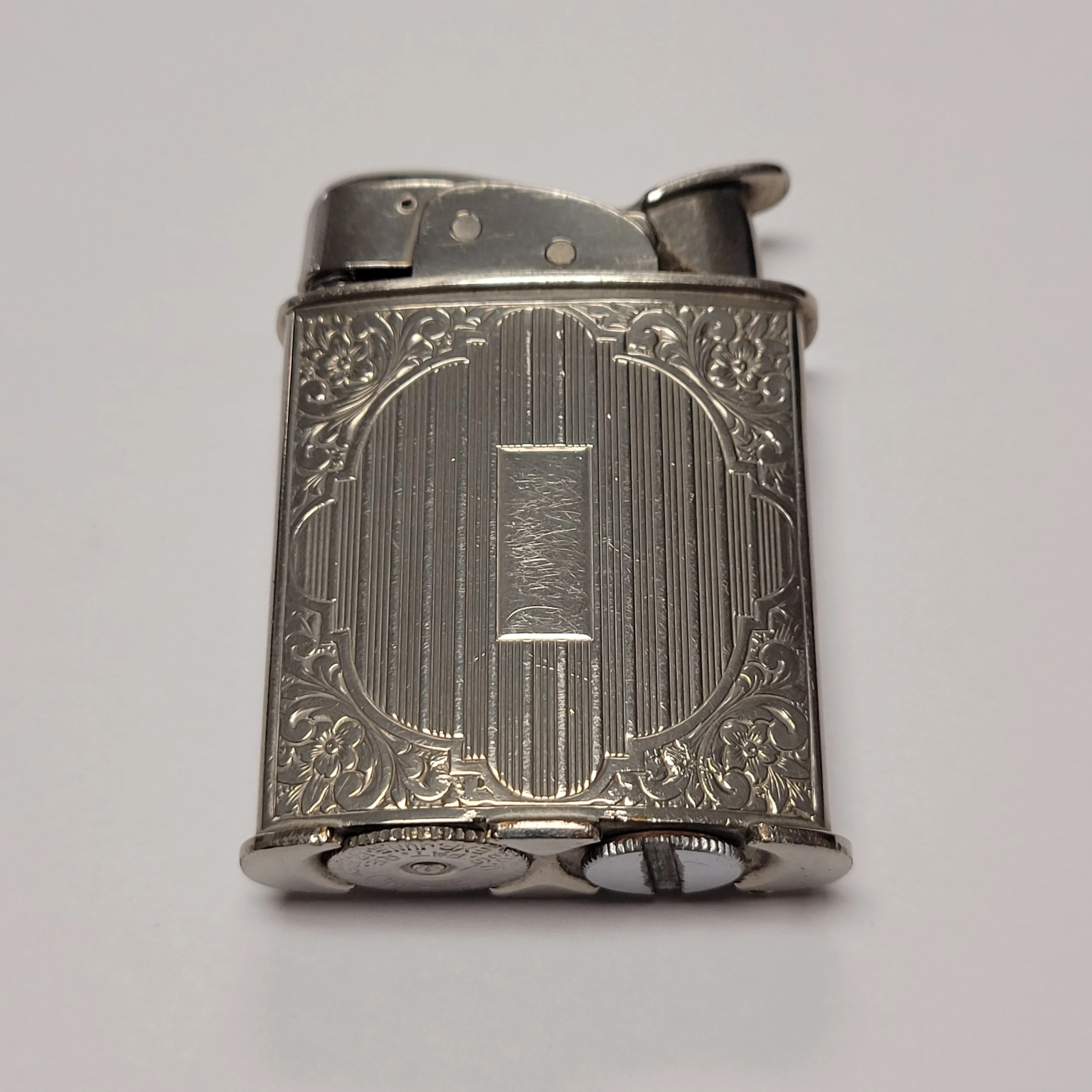 1950s Evans Art Deco Chrome Pocket Lighter