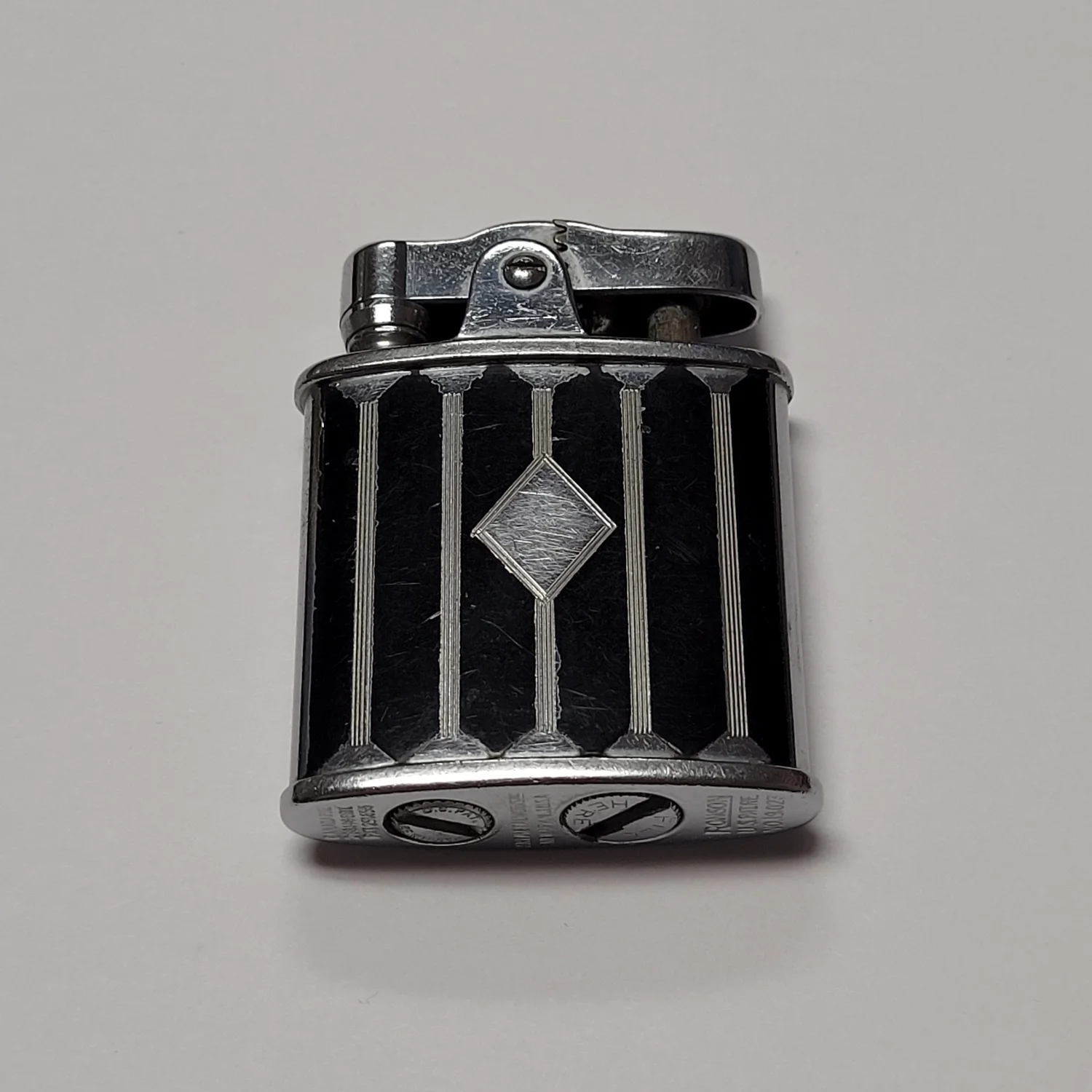art deco cigarette lighter in collectible ronson lighters 1930s Ronson Princess Black Enamel Columns Lighter — Elegant Lighters ::  Selling & repairing high-end and vintage lighters since 1957! – S.T.  Dupont,