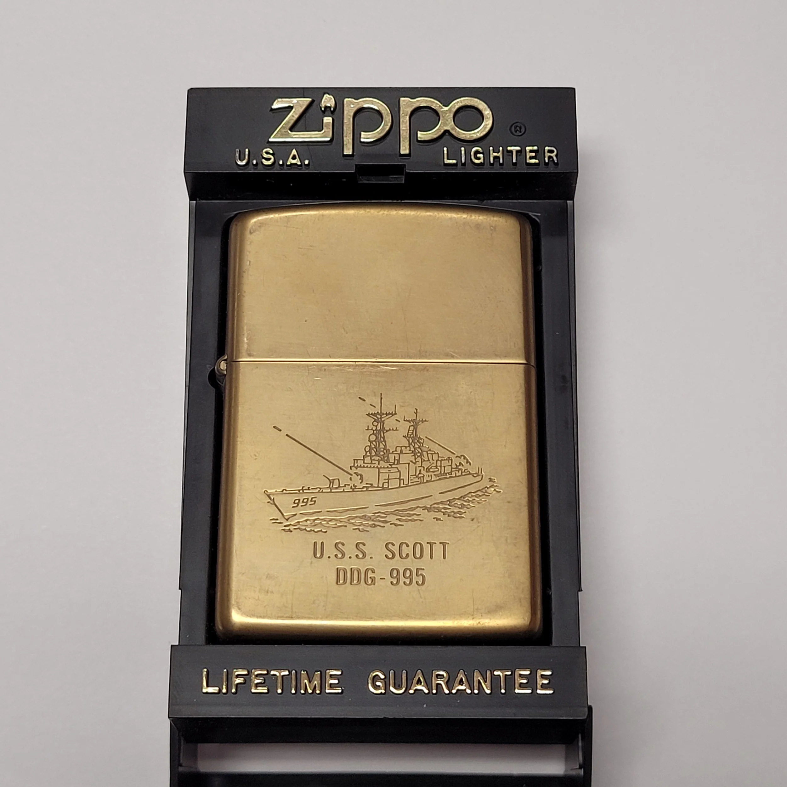 1994 Zippo USS Scott Military Lighter