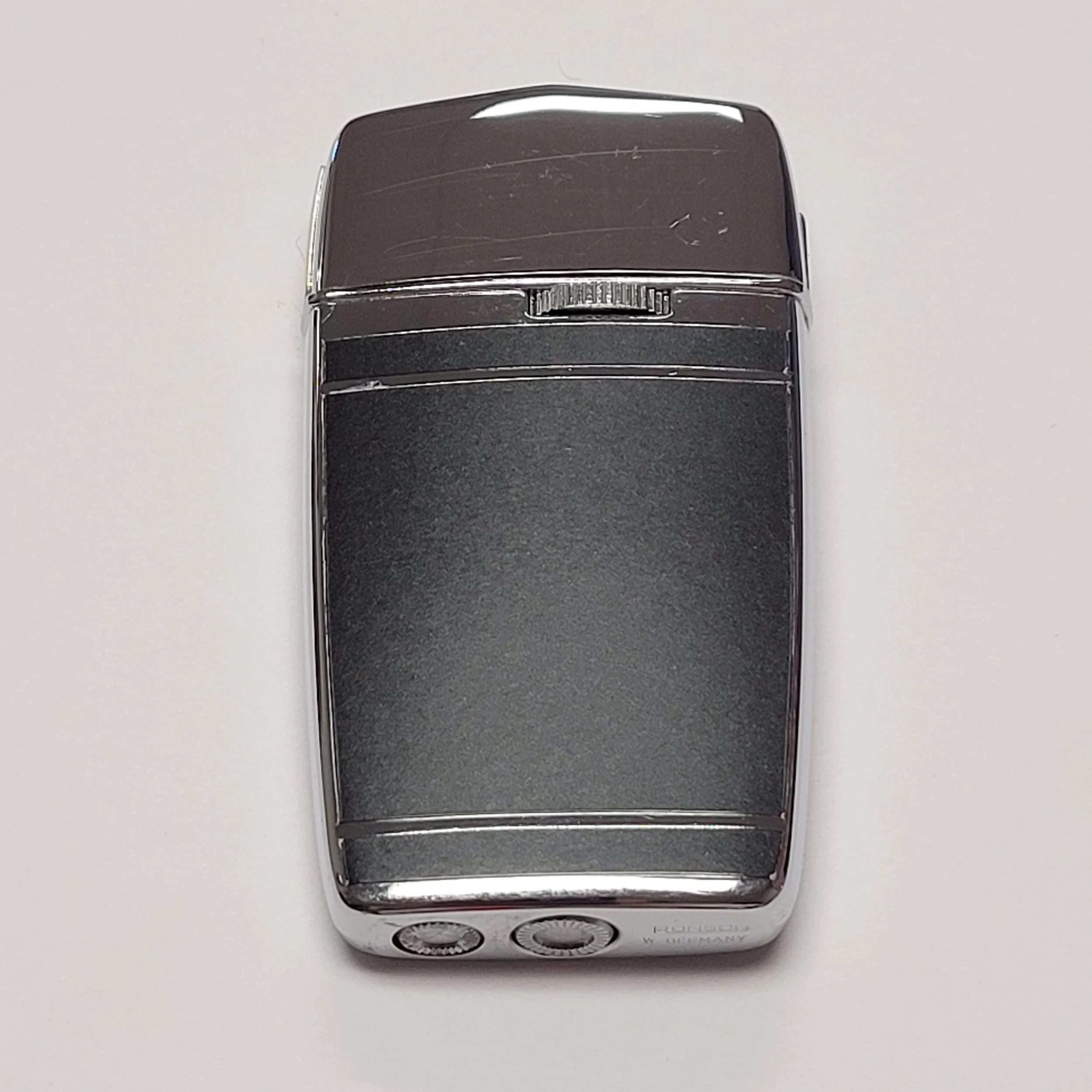 Ronson Varaflame Windlite Gray Enamel Lighter