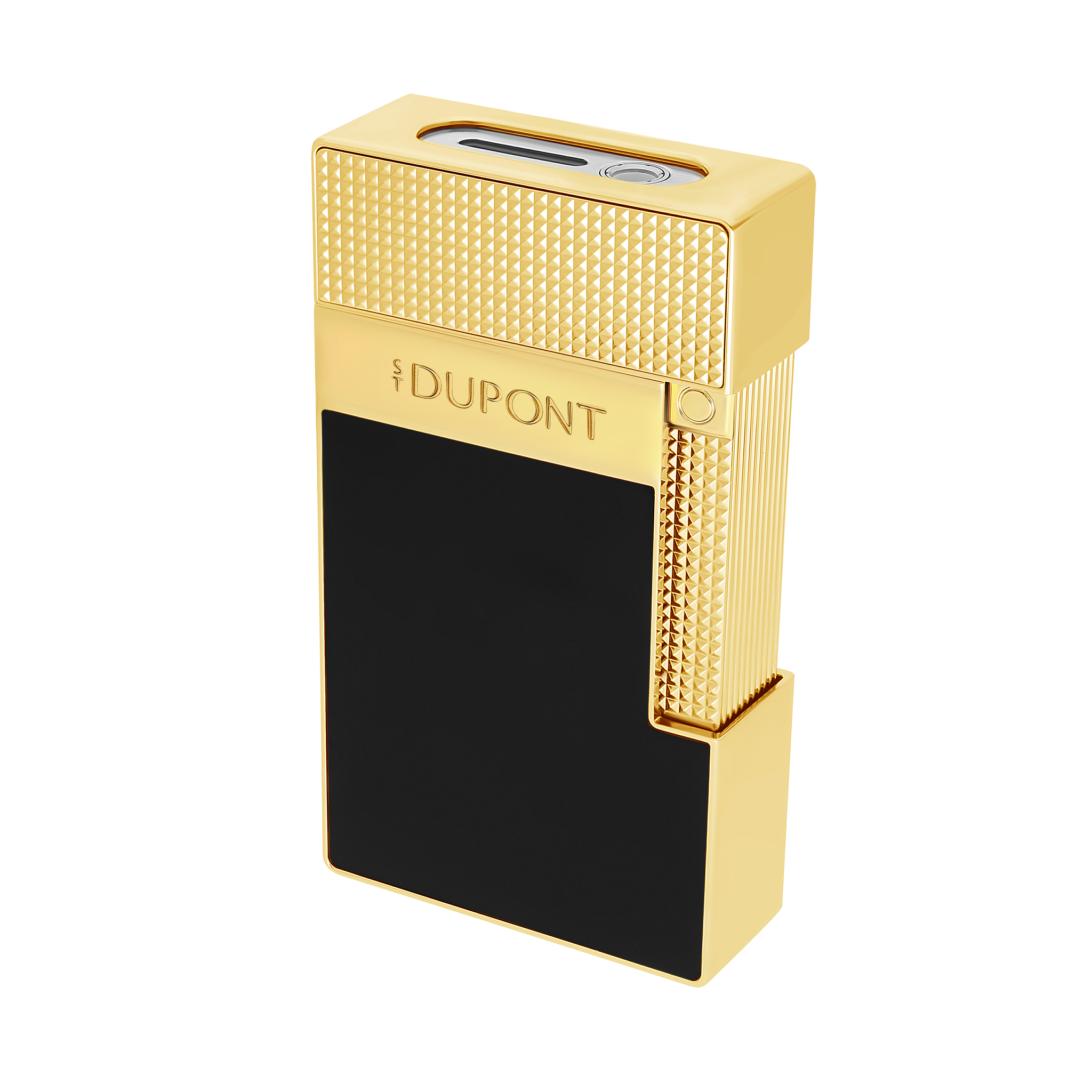 S.T. Dupont Table Lighter Black Lacquer & Gold T20100