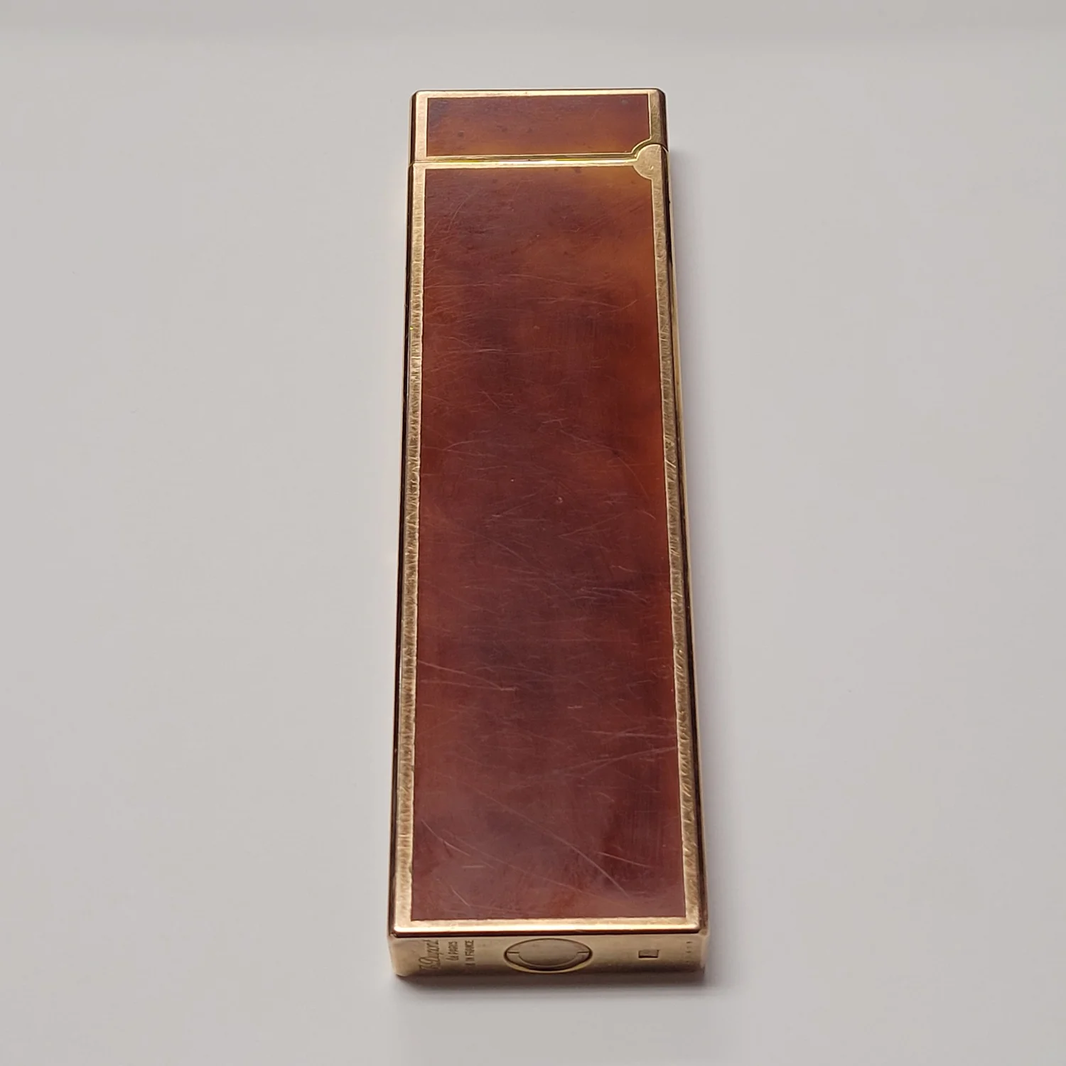 S.T. Dupont Ligne 1 Gold Plated & Chinese Lacquer Table Lighter 