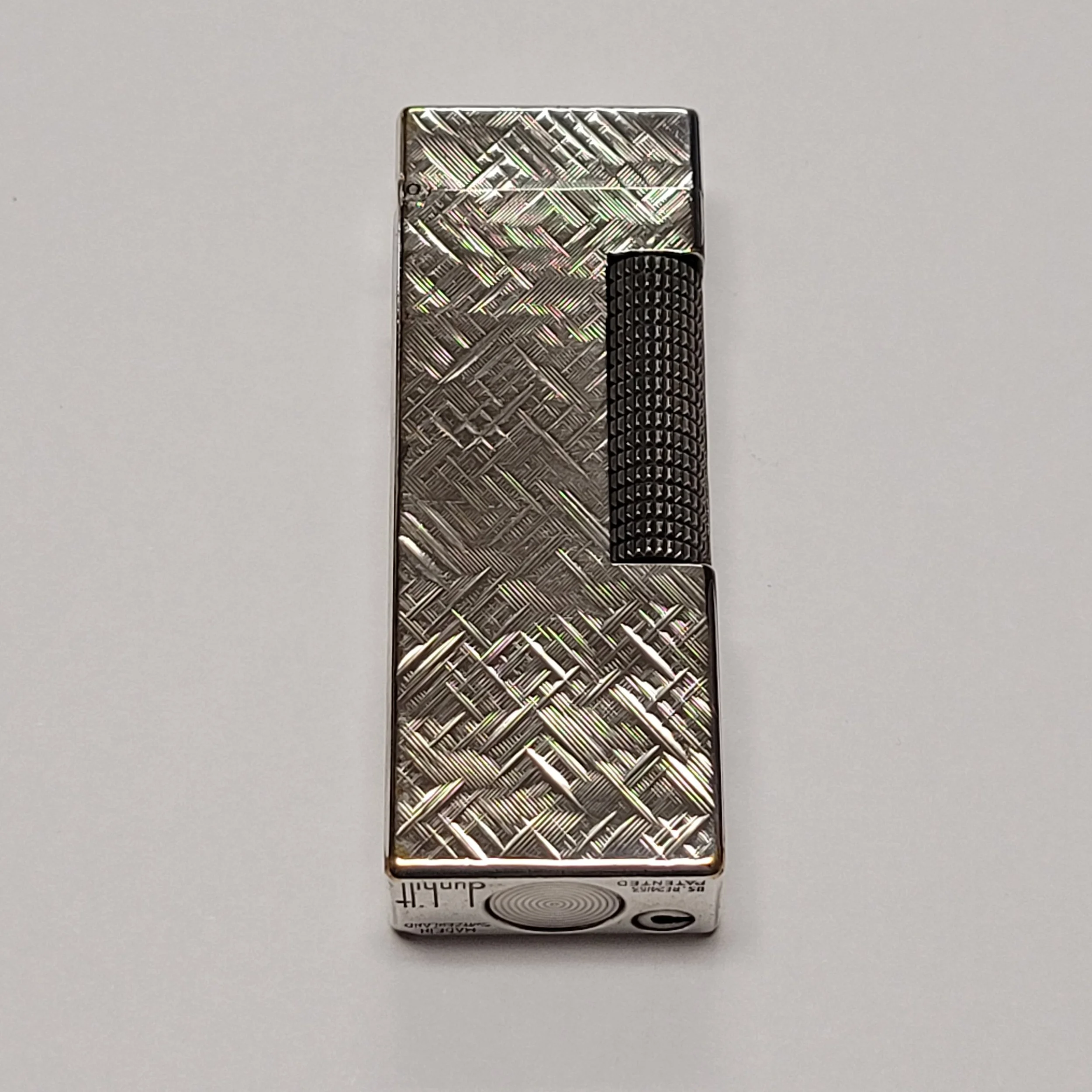 1960s Alfred Dunhill Rollagas Silver Plated & Florentine Lighter