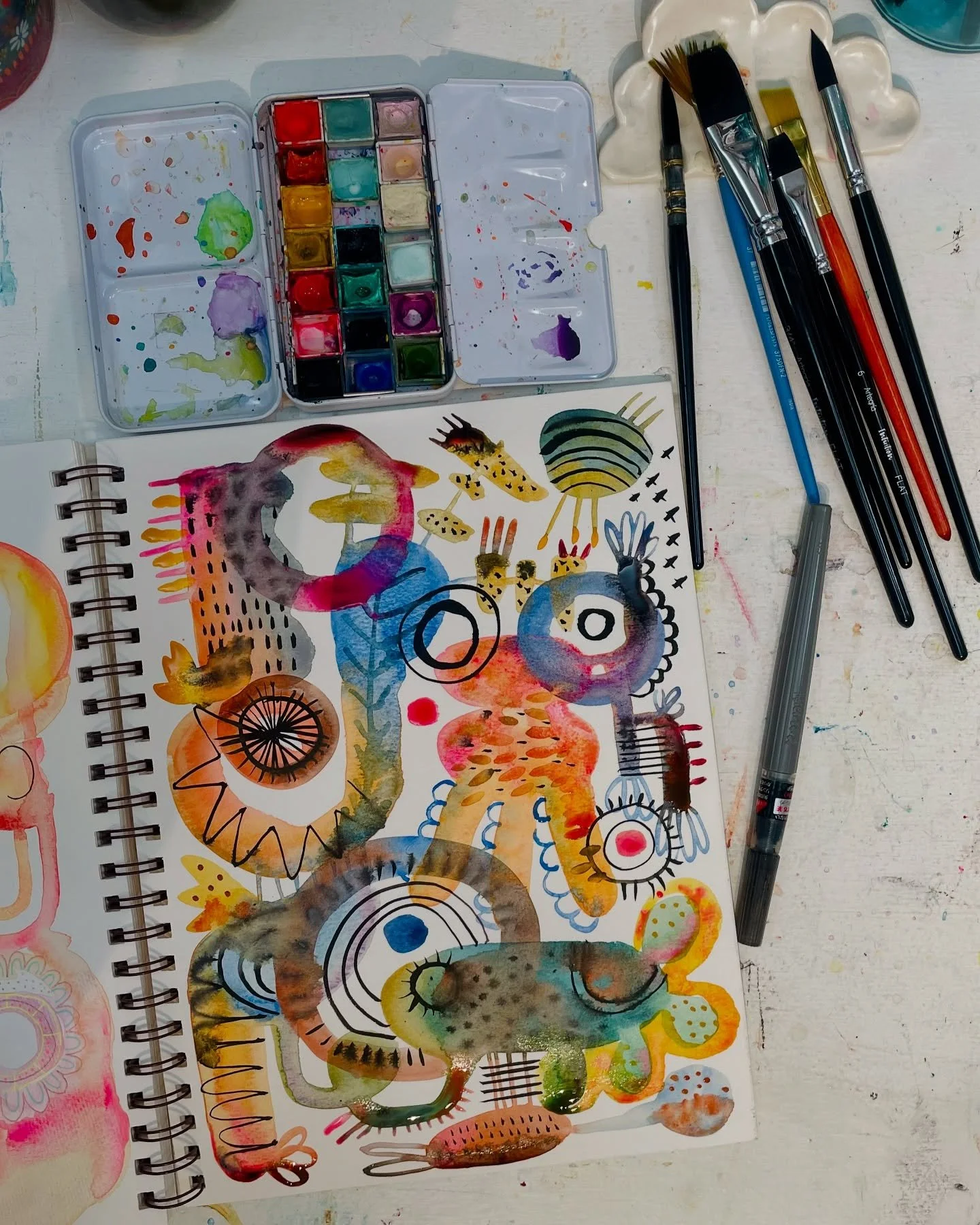 I haven&rsquo;t felt inspired enough to share lately but today I wanted to share my painting. I enjoyed working with loose brush strokes and organic shapes. Something out of my typical range. This was totally about the process and how it felt to make