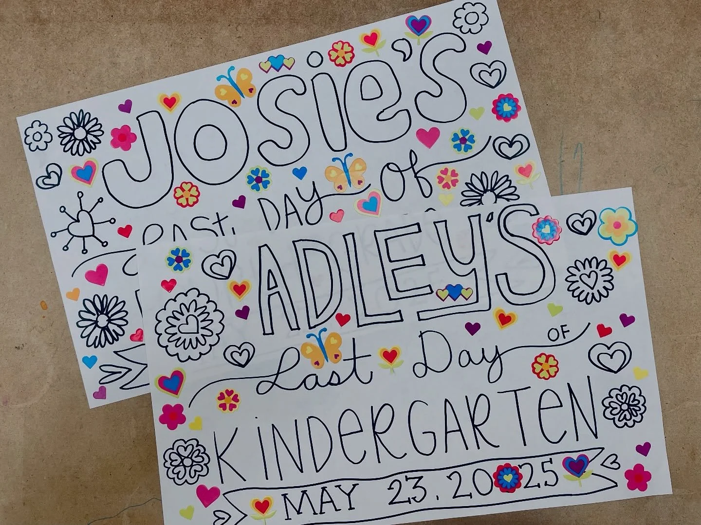 This is not my best work. And that&rsquo;s okay!👌🏼 

Every year I draw a sign for the first and last day of school. My kids love it.

But with the list of other end of school years tasks, these signs wouldn&rsquo;t get made if I let perfection get 