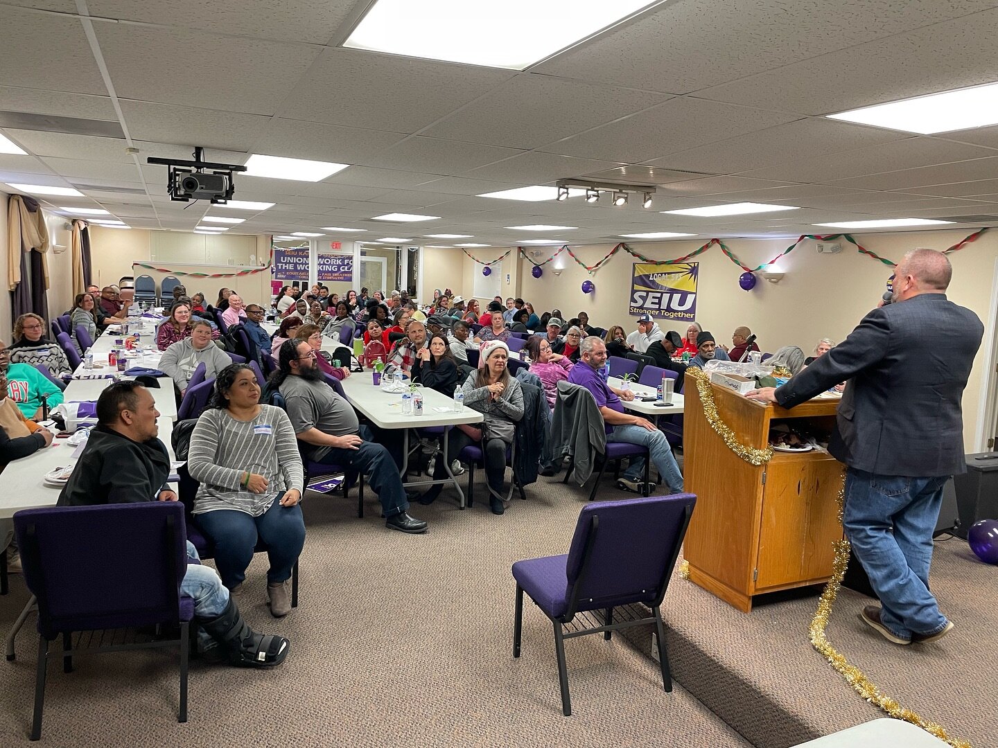 Tonight, ~100 of our union members came together to celebrate their wins and look forward to the fights we&rsquo;ll take on in the future. Thank you to each and every one of our members for their dedication to ensure they, their coworkers, and the wo