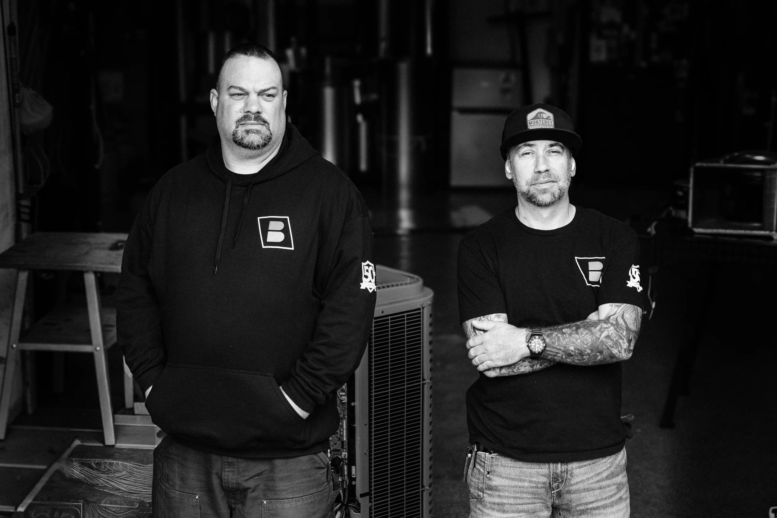 John Bodnar and Ted Becker of Bodnar HVAC, emphasizing the three non-negotiables of a professional installation: active CSLB license, full insurance coverage, and veteran expertise for Redwood City homes.
