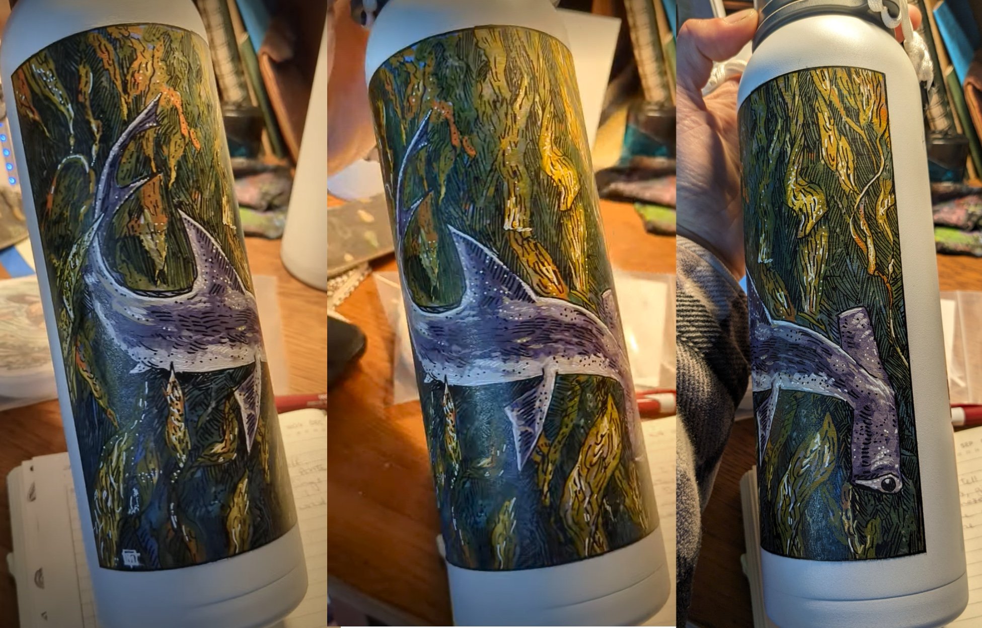 Custom Hammerhead Shark waterbottle