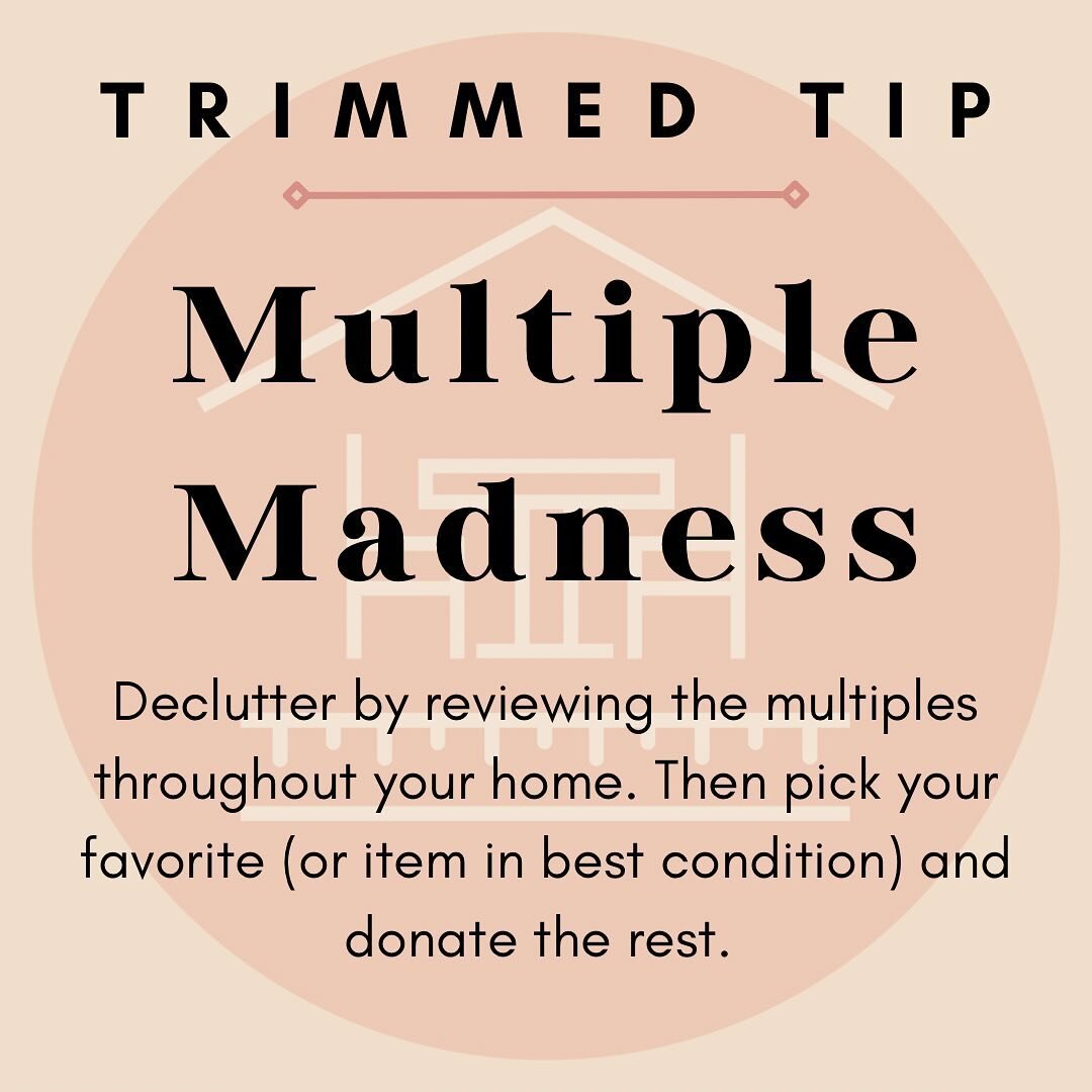 This is a great tip especially as we near the holidays. Review your multiples to make way for new items Santa will be bringing 🎅
.
.
.
#organization #homeorganizers #charlotteorganizers #professionalorganizers #organizedhome #organizationsystems #pu