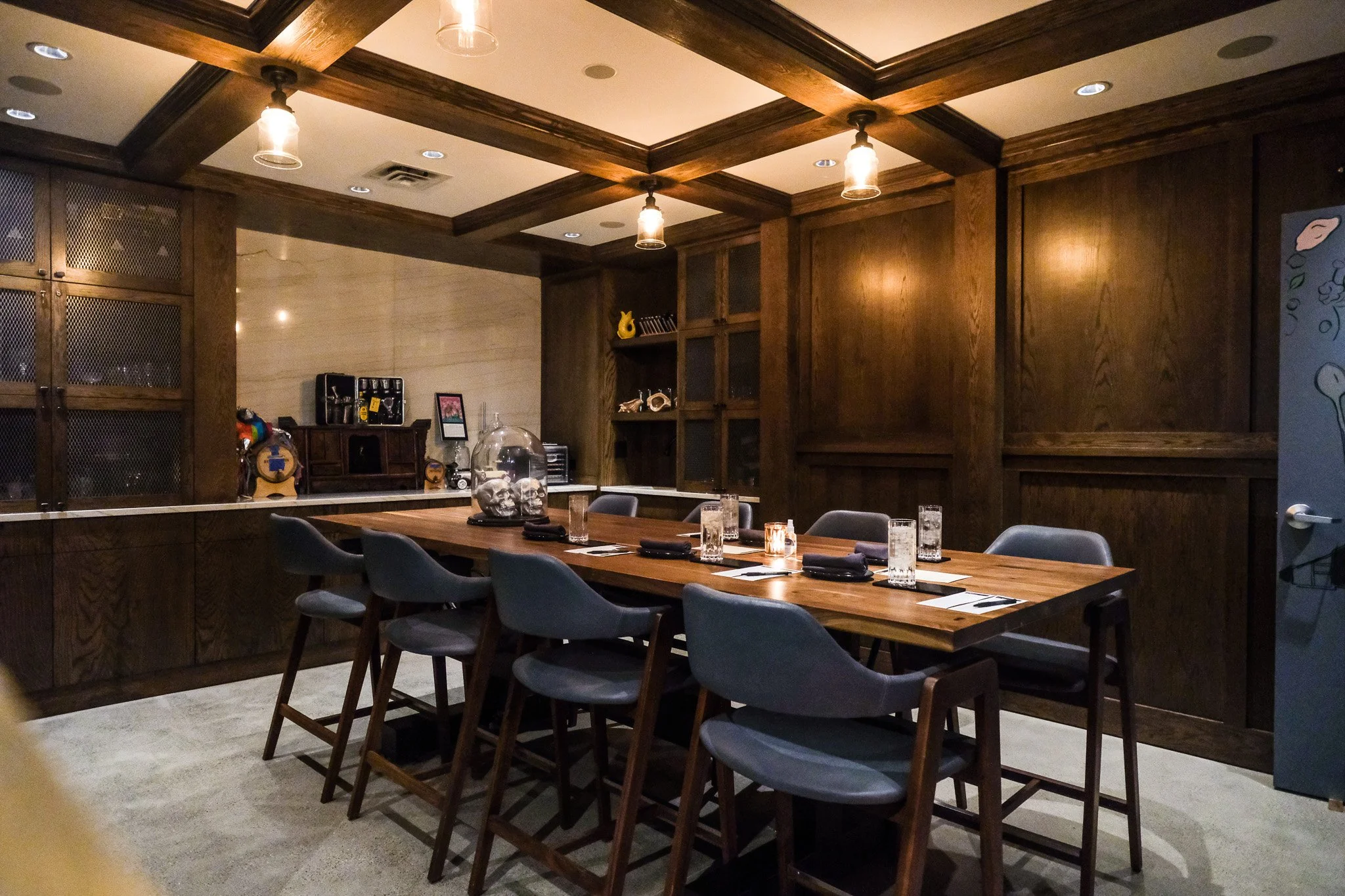 Private Dining Basement Bar at Travail