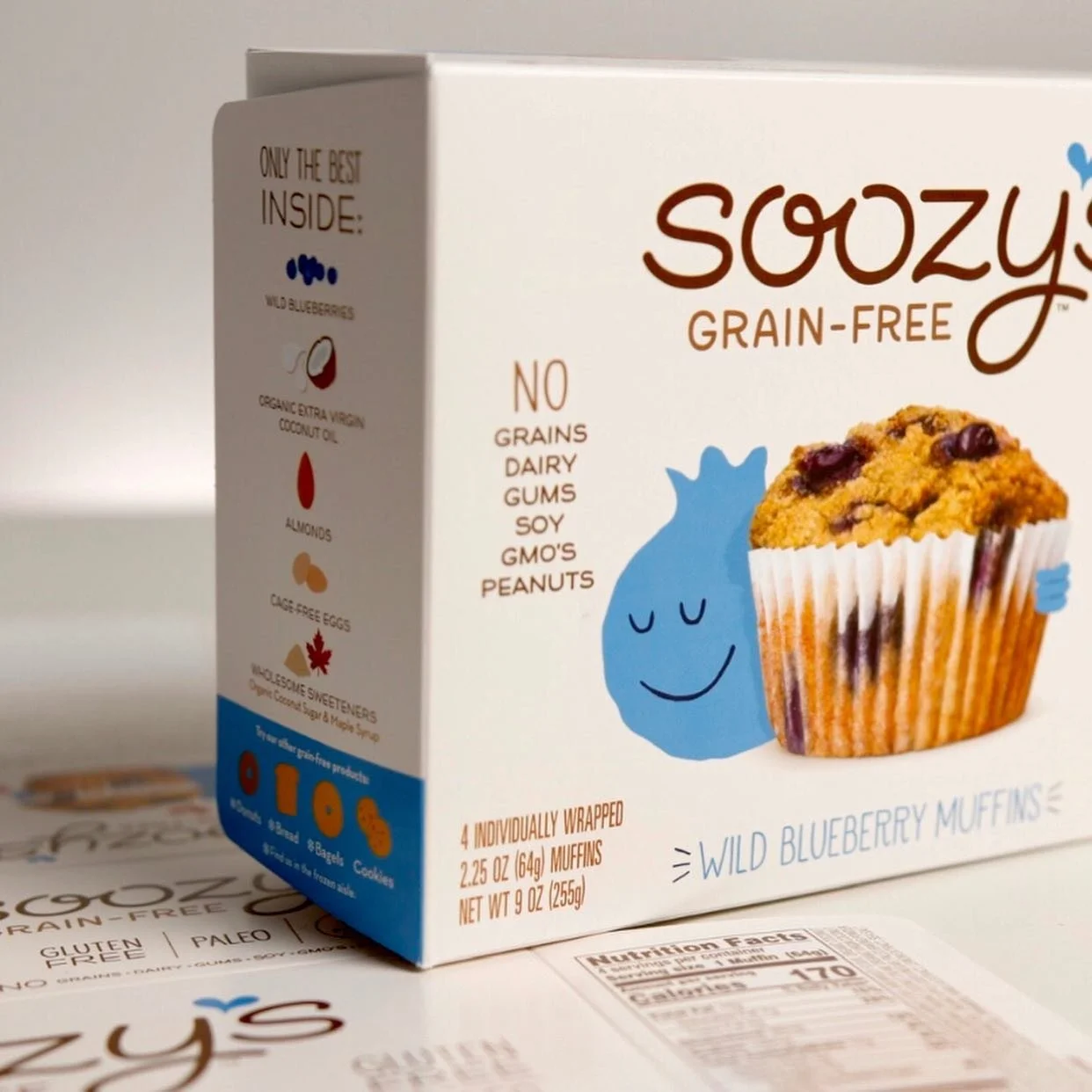 Custom Foor Packaging for Soozy's Grain-Free Muffins
