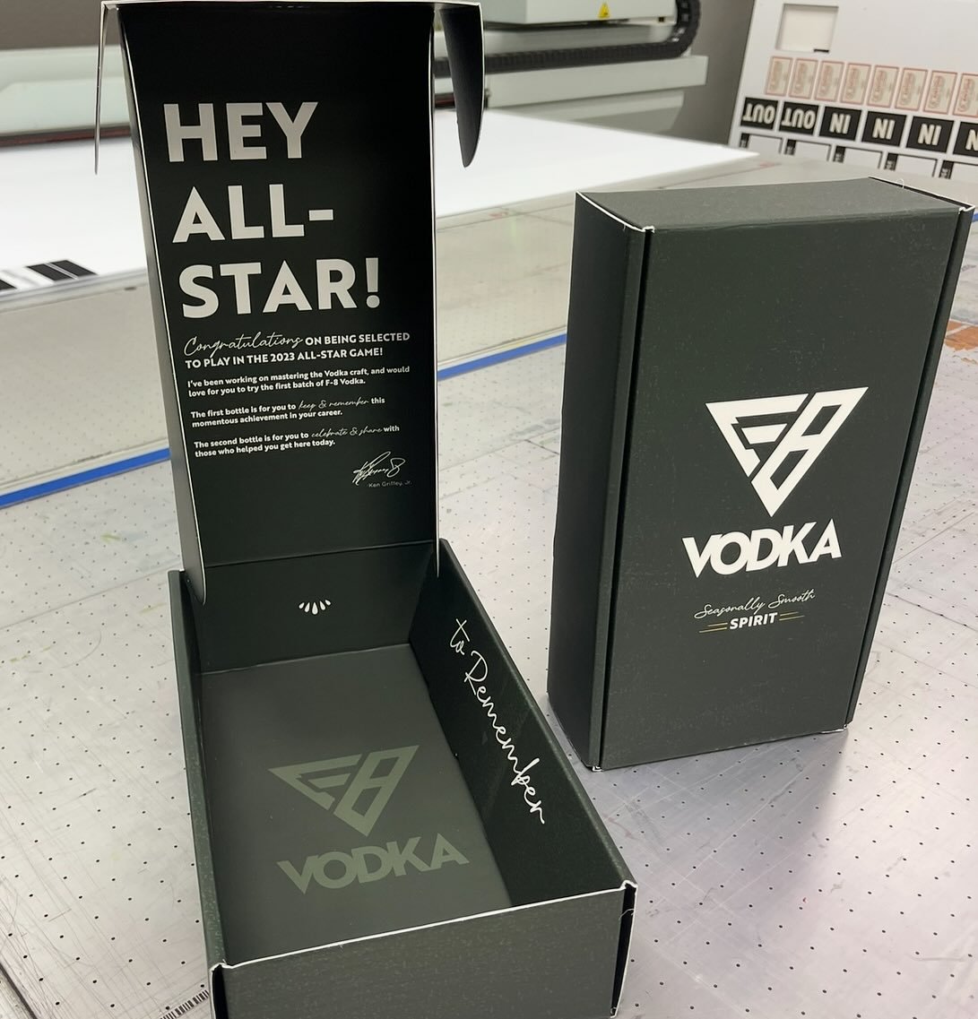 Custom PR Box for F-8 Vodka, an Alcohol Spirits Company