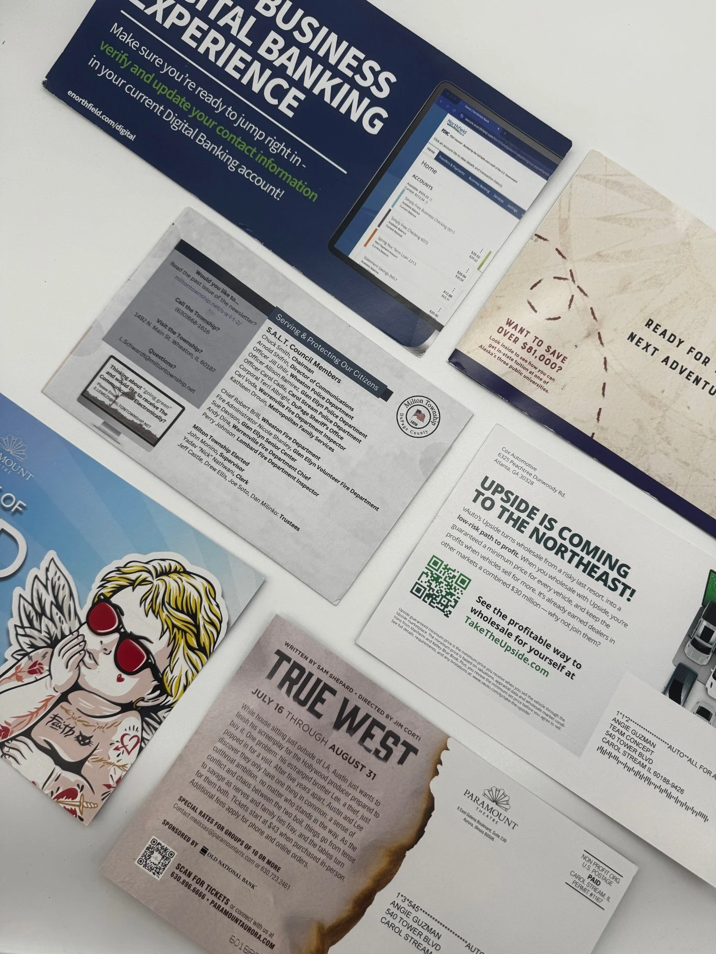 Variable Data Name printing on direct mail postcards