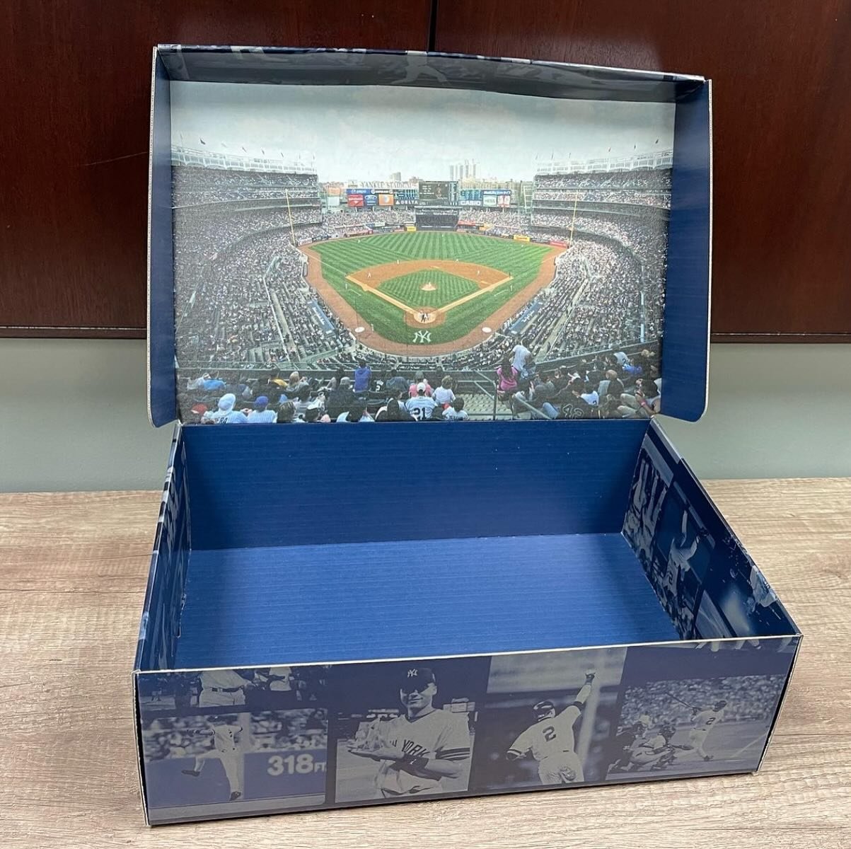 Custom mailer box for baseball PR package
