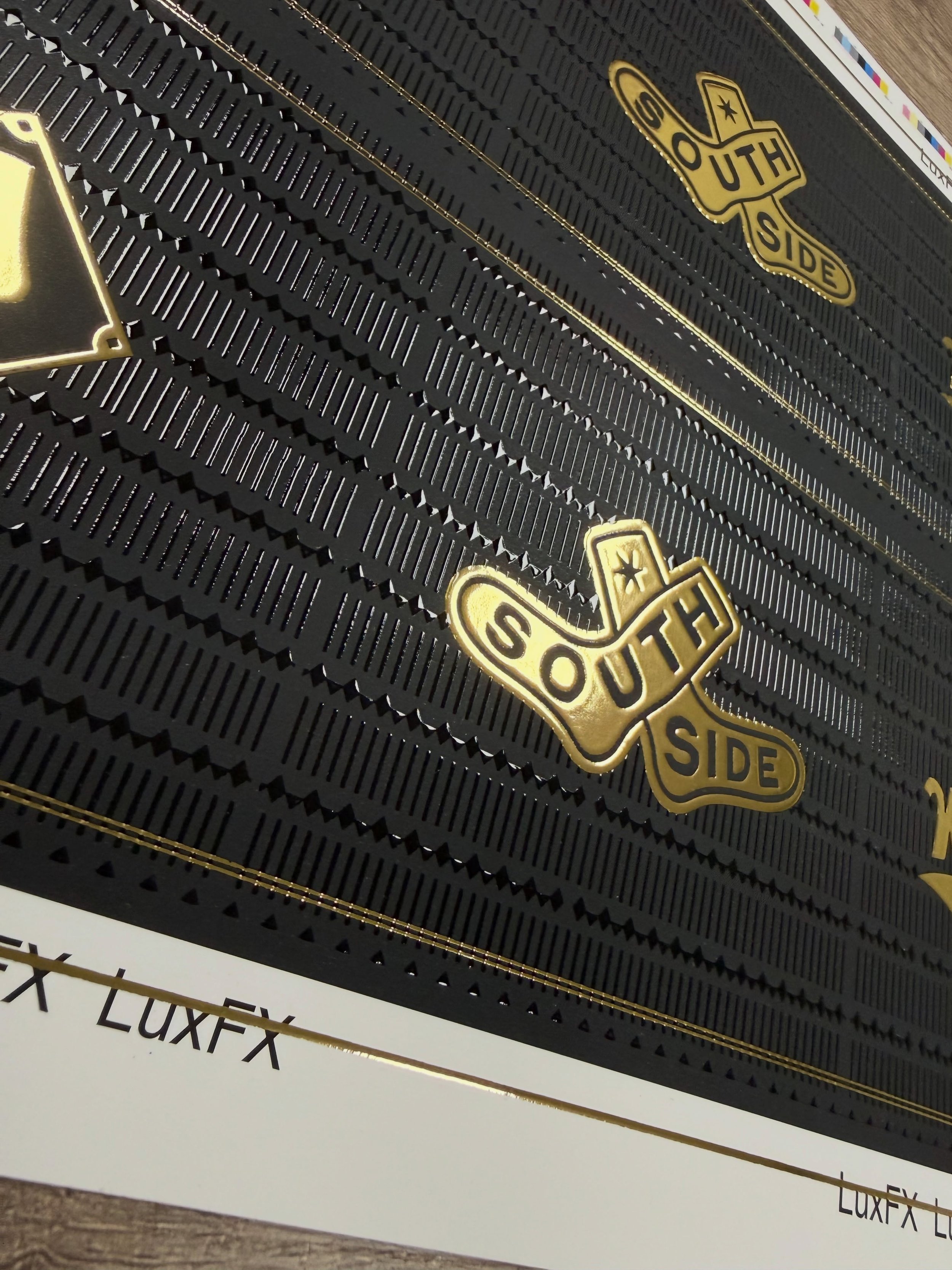3D Texture and Metallic Foil Digital Printing Effects on Chicago White Sox Invitation