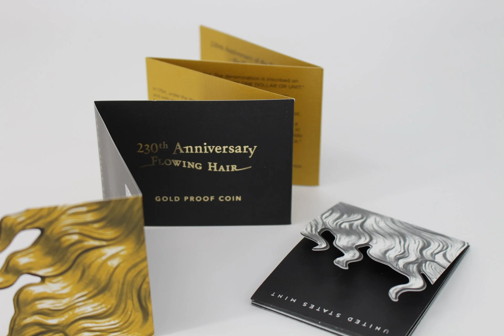 U.S. Mint 230th Anniversary Flowing Hair Certificates of Authenticity Prime Contractor | Specialty printing, foil, raised UV, sequential numbering, finishing and packaging