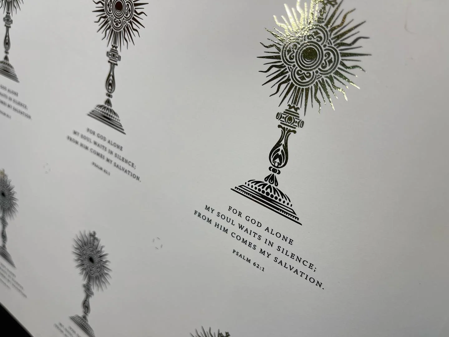 Silver Metallic Foil and Foil Stamping Services Example Sheet