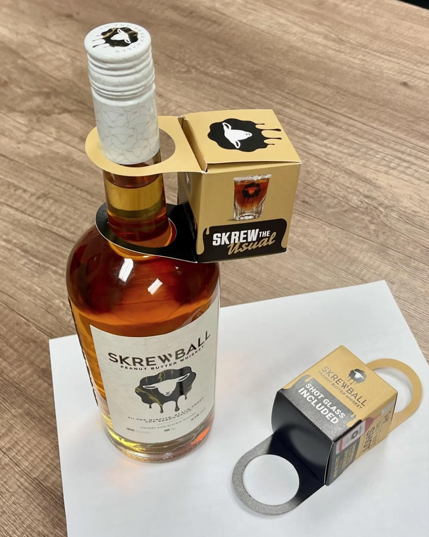 Custom Hangtags for Spirits and Beverage Company, Skrewball