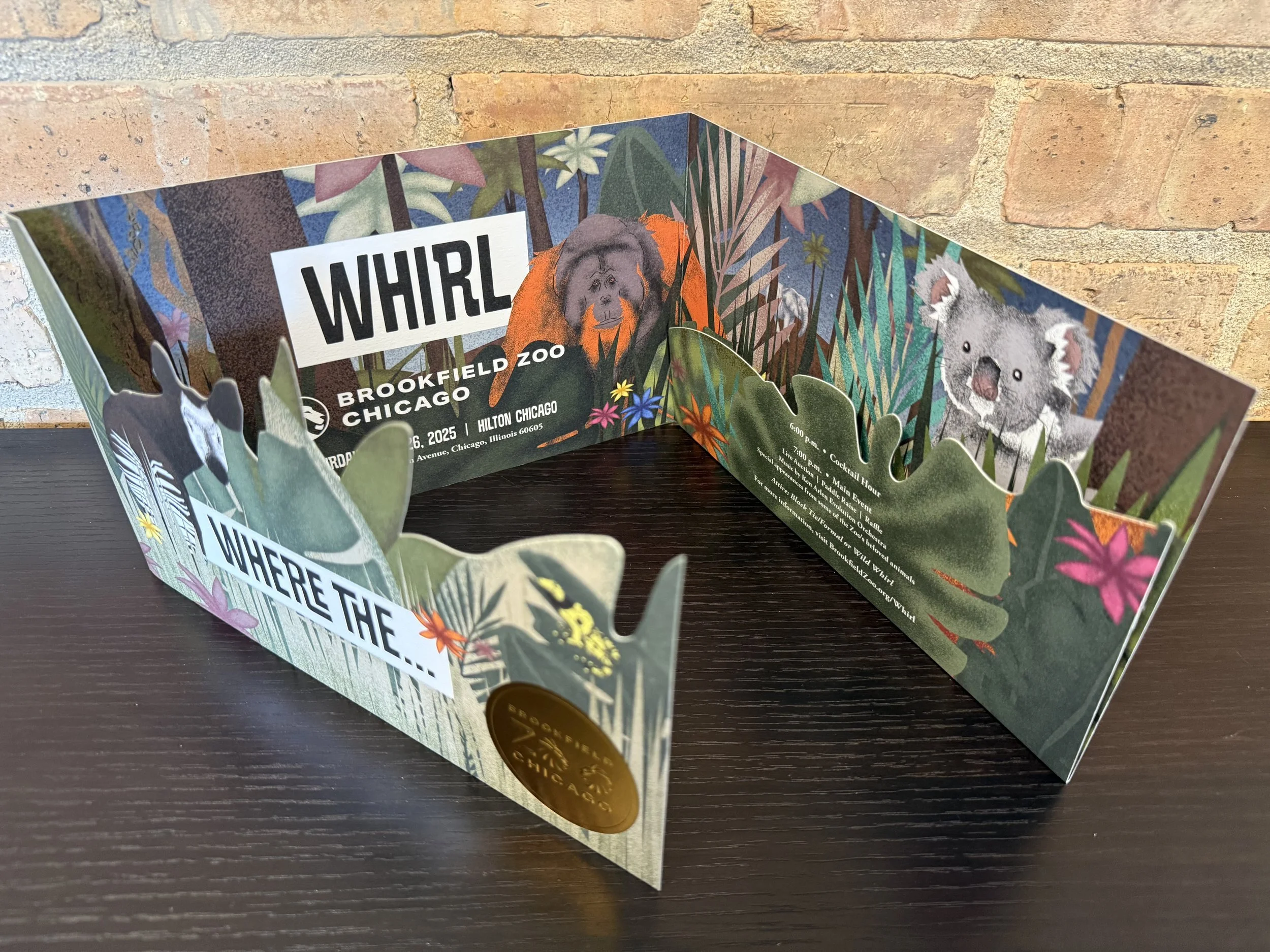 Award-winning Custom Die-cut brochure for Brookfield Zoo Chicago