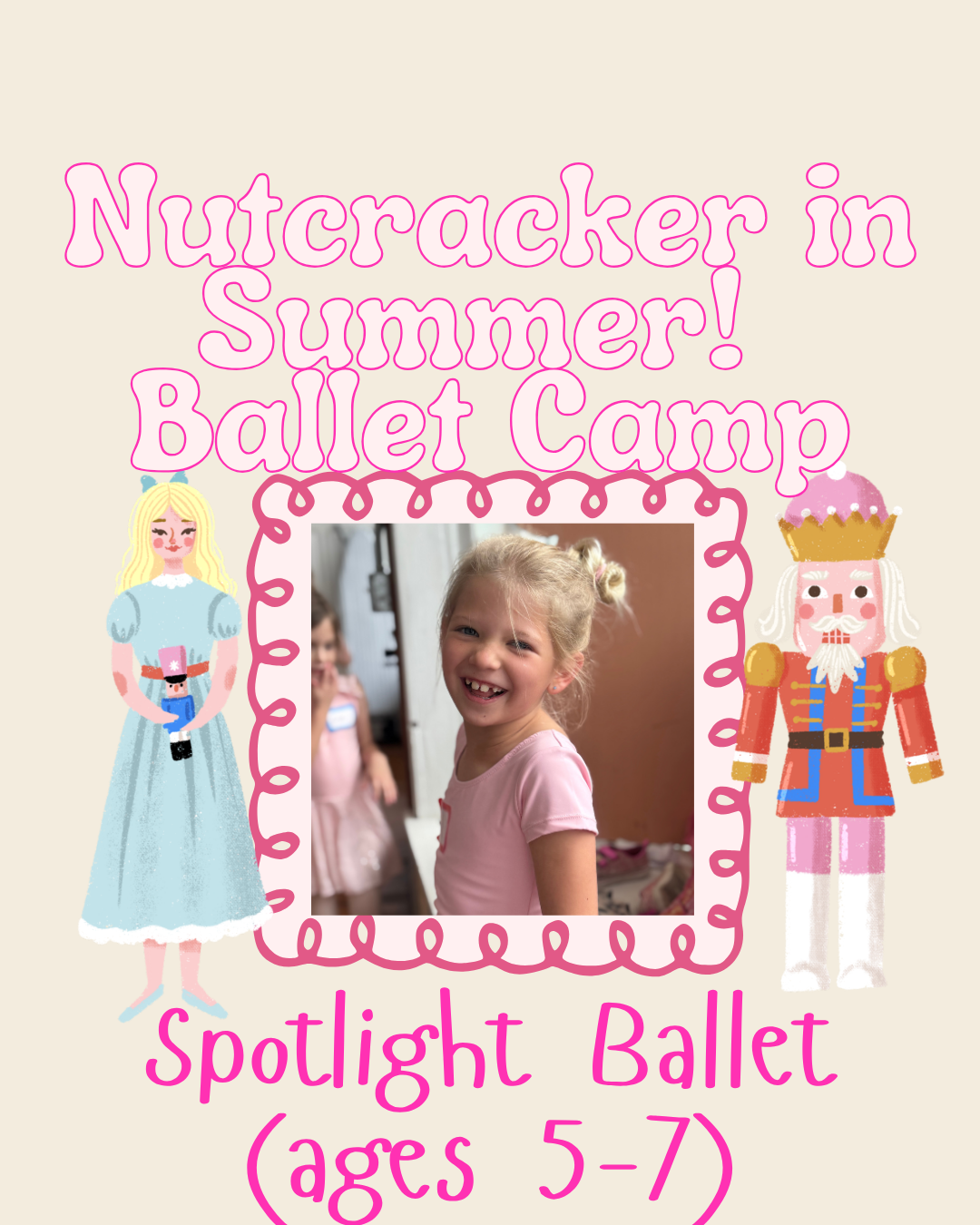 Nutcracker in Summer! Spotlight Ballet (ages 5-7) July 20, 21, 23, 24 •  1-2 PM