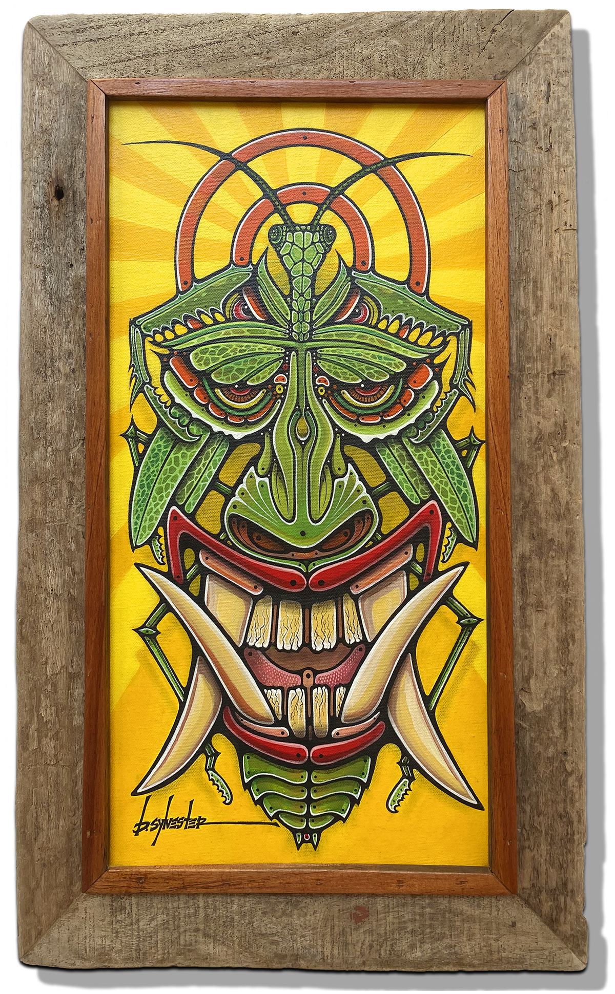 Praying Mantis Borucan Mask Painting