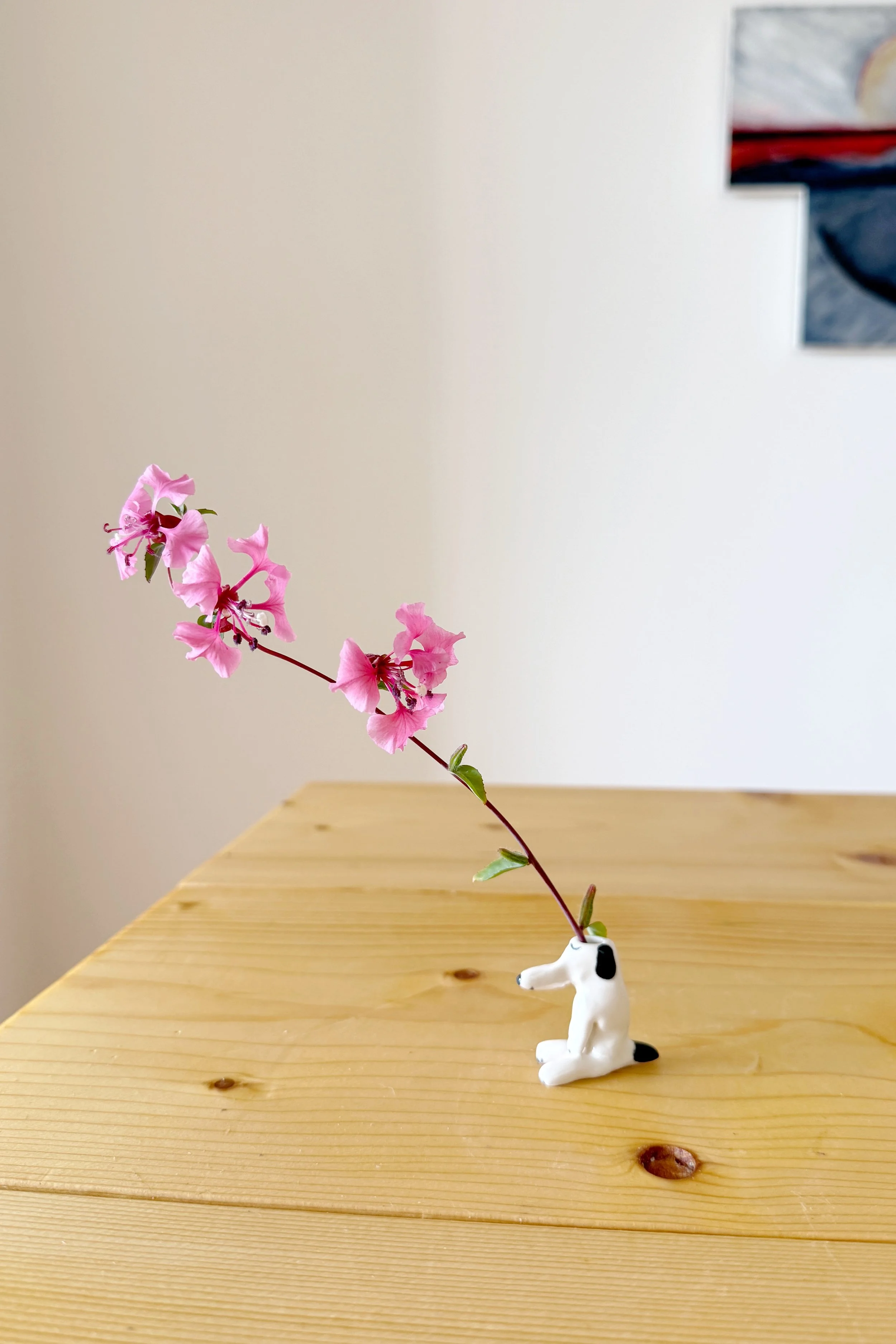 Sleepy Mini Dog Vase