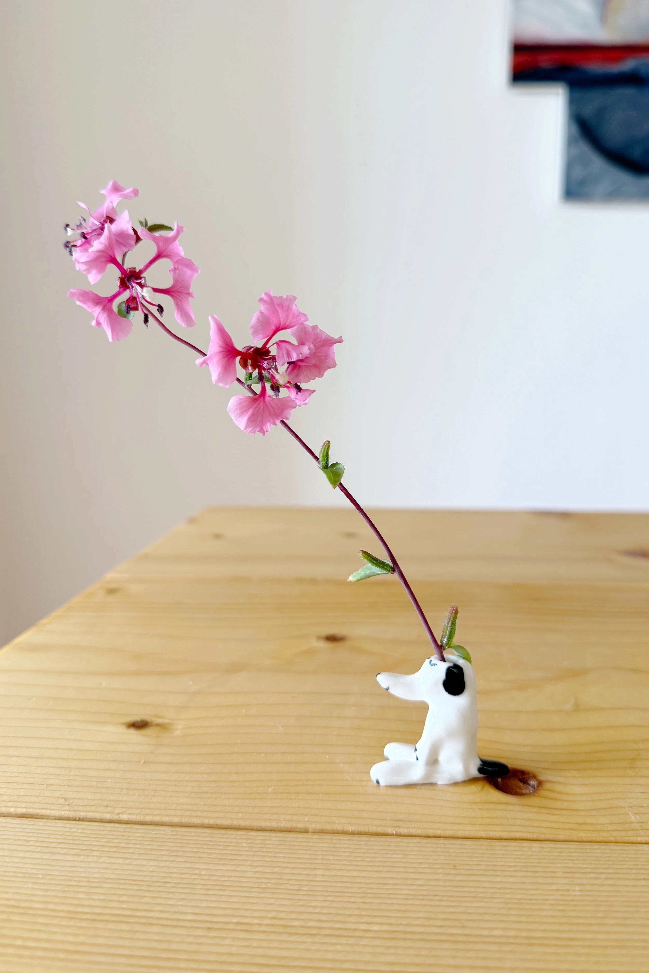 Sleepy Mini Dog Vase