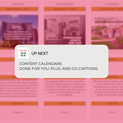 Professional Social Strategy Calendar